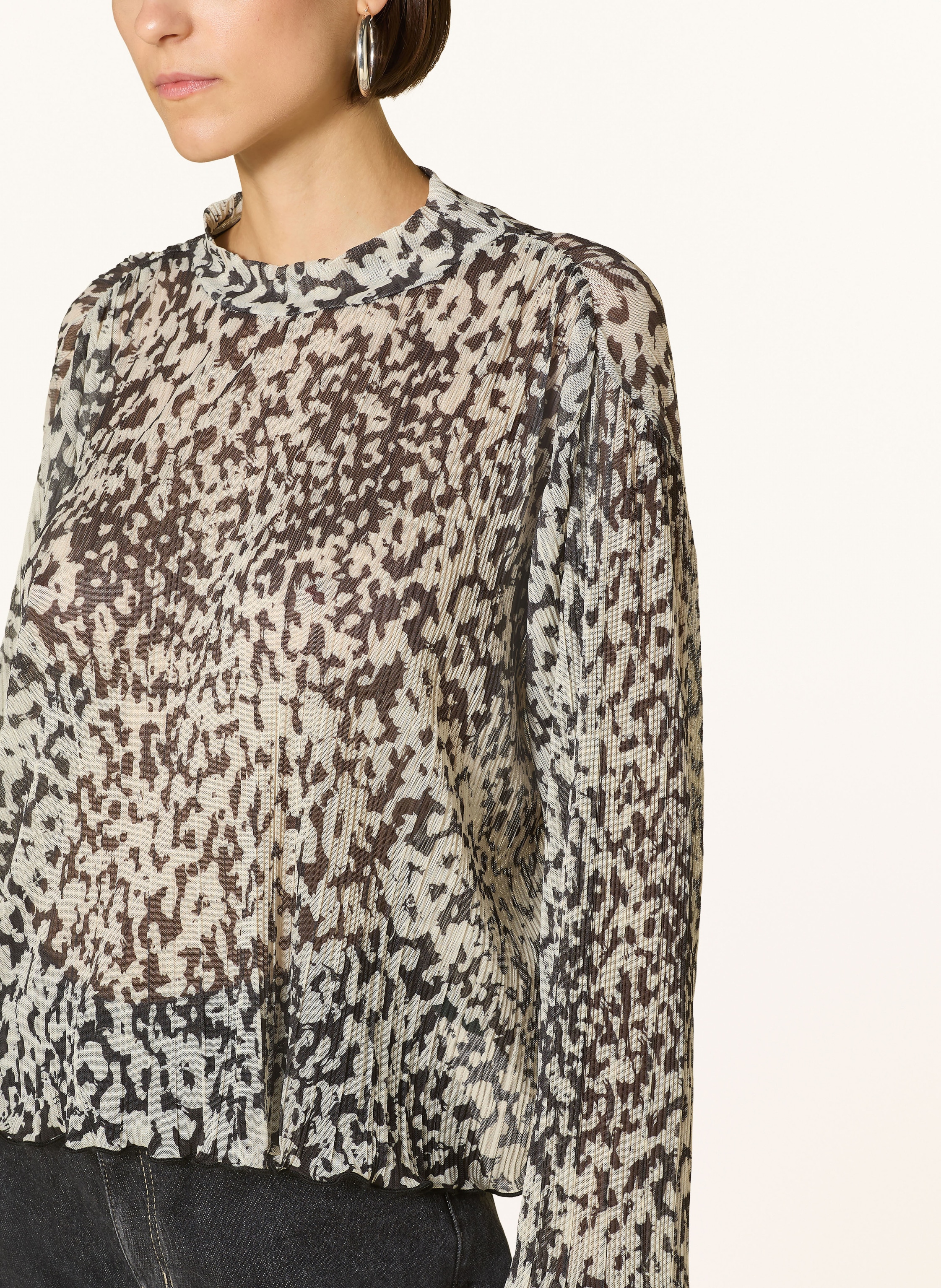 Thumbnail - Msch Copenhagen Longsleeve Mschdonette Aus Mesh schwarz