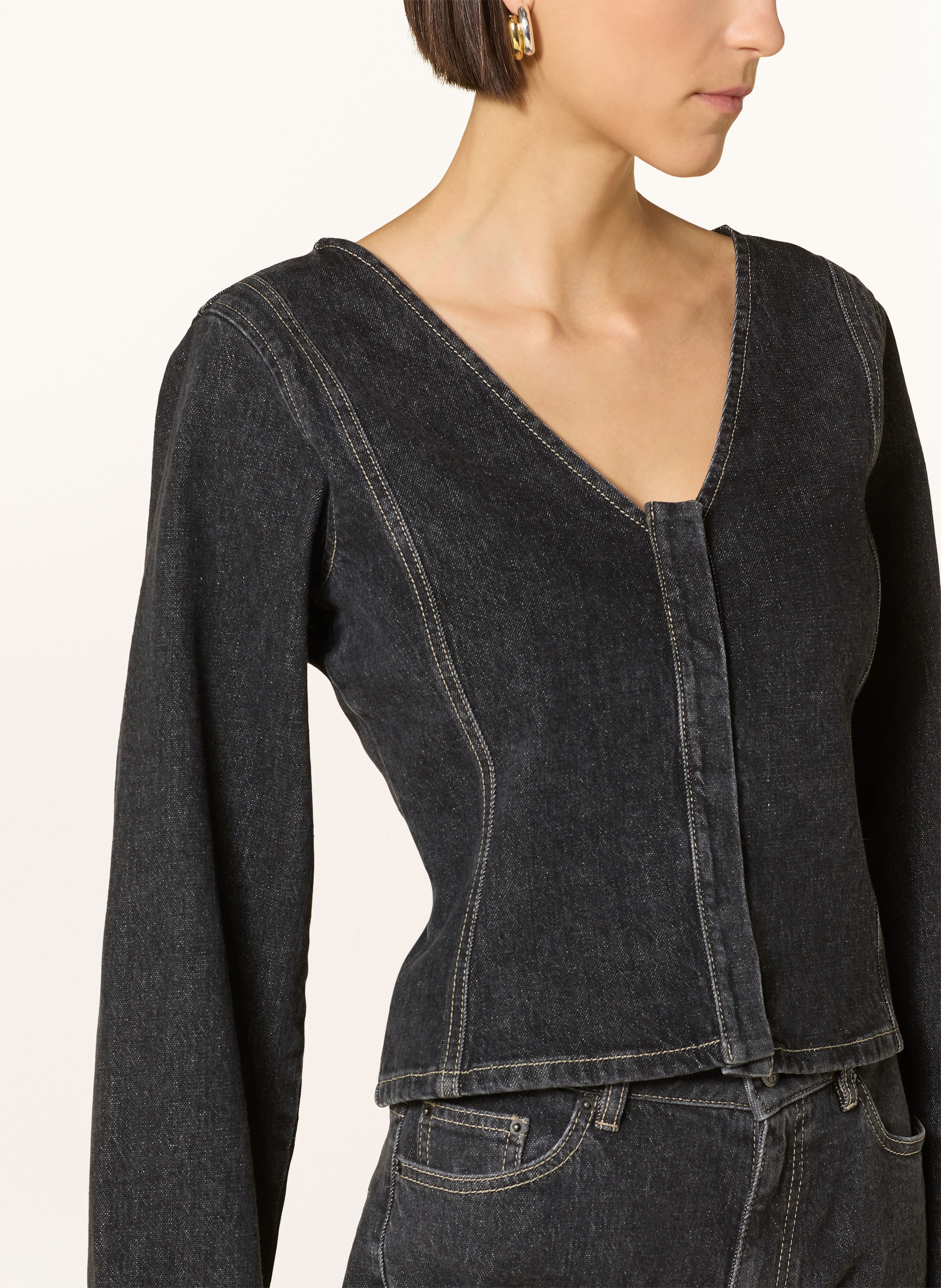 Thumbnail - Msch Copenhagen Jeansbluse Mschreja Ena schwarz