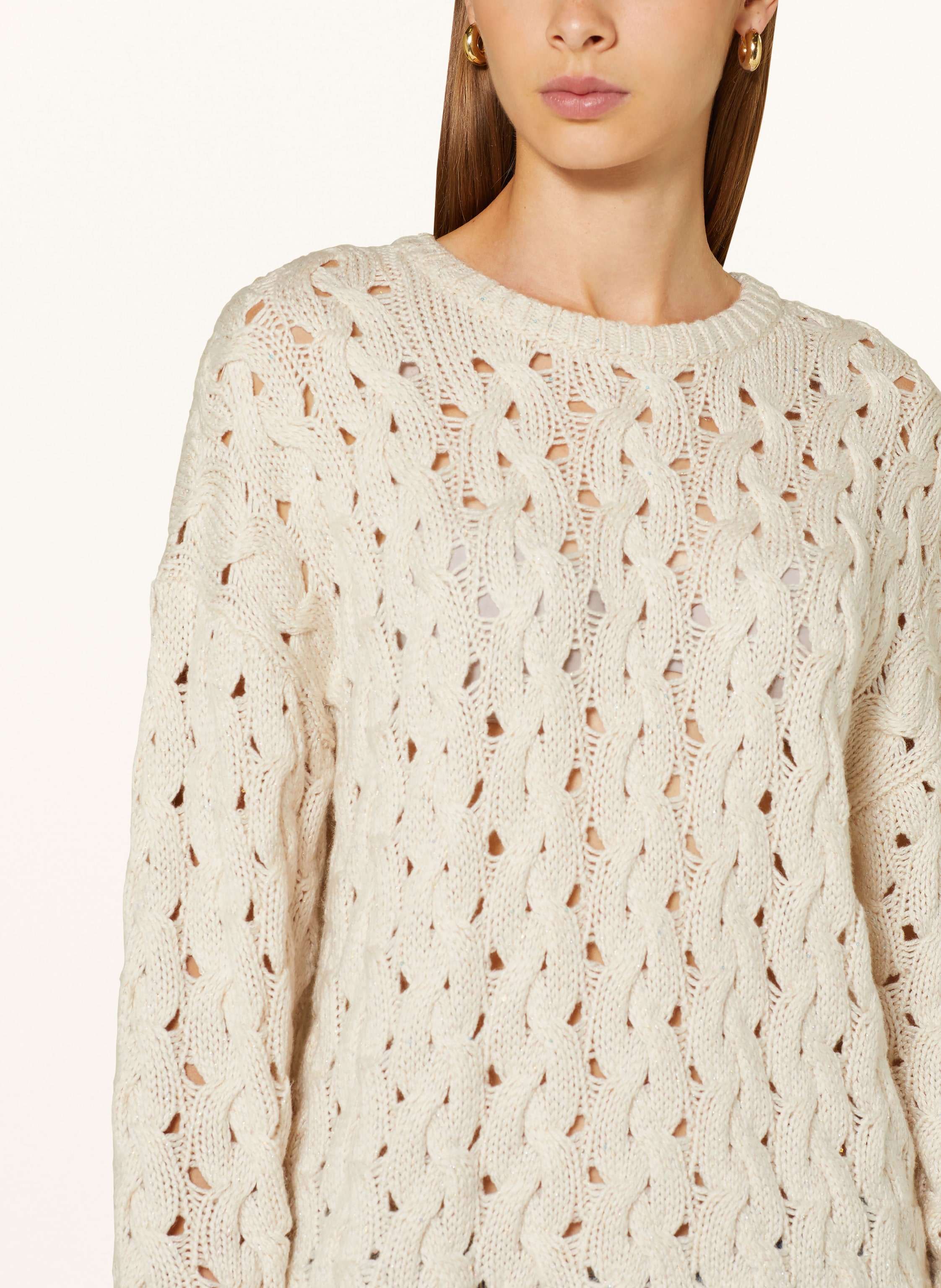 Thumbnail - Guess Pullover Tawnya Mit Glitzergarn gelb