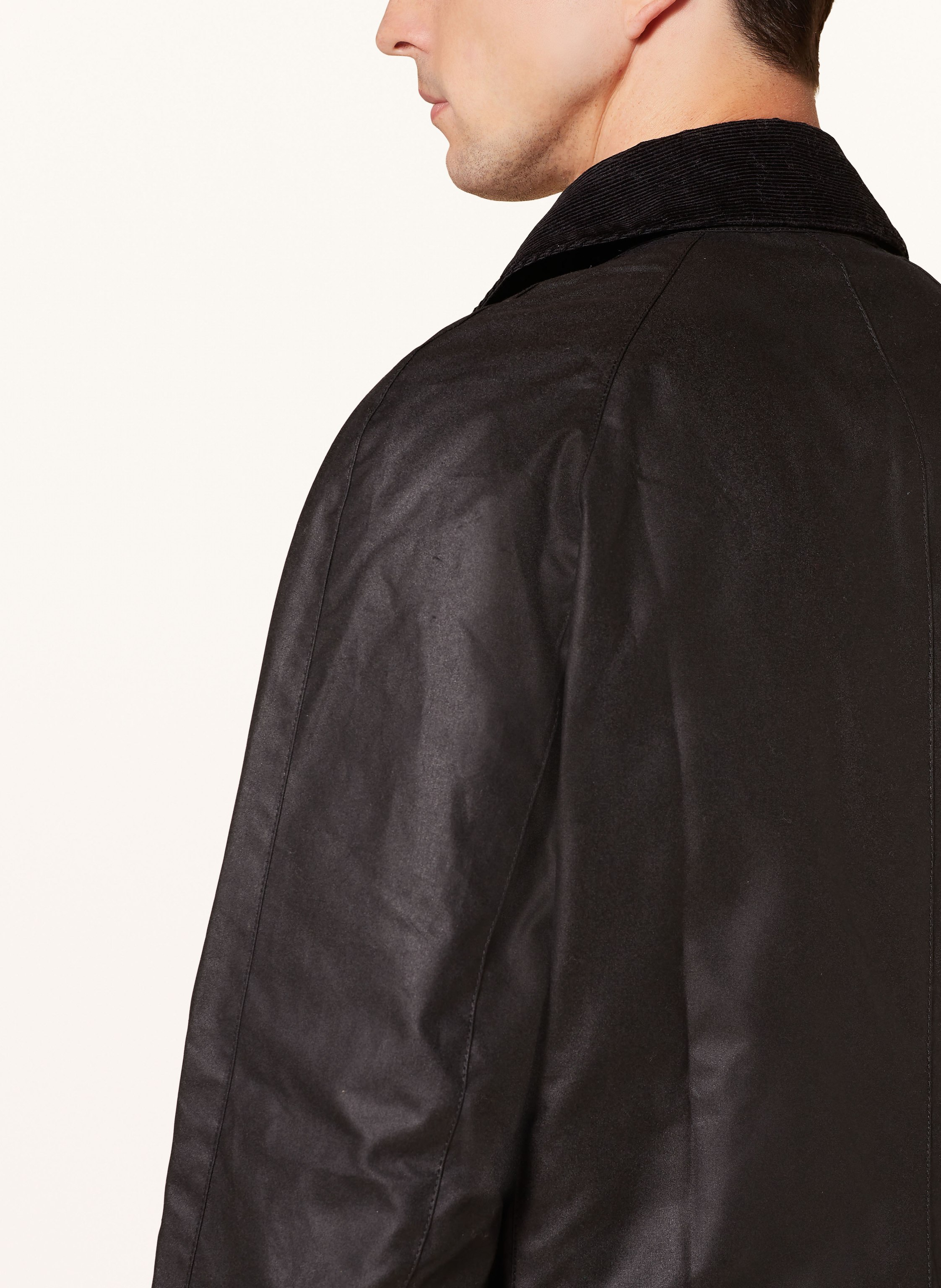 Thumbnail - Barbour Fieldjacket Ashby Wax schwarz