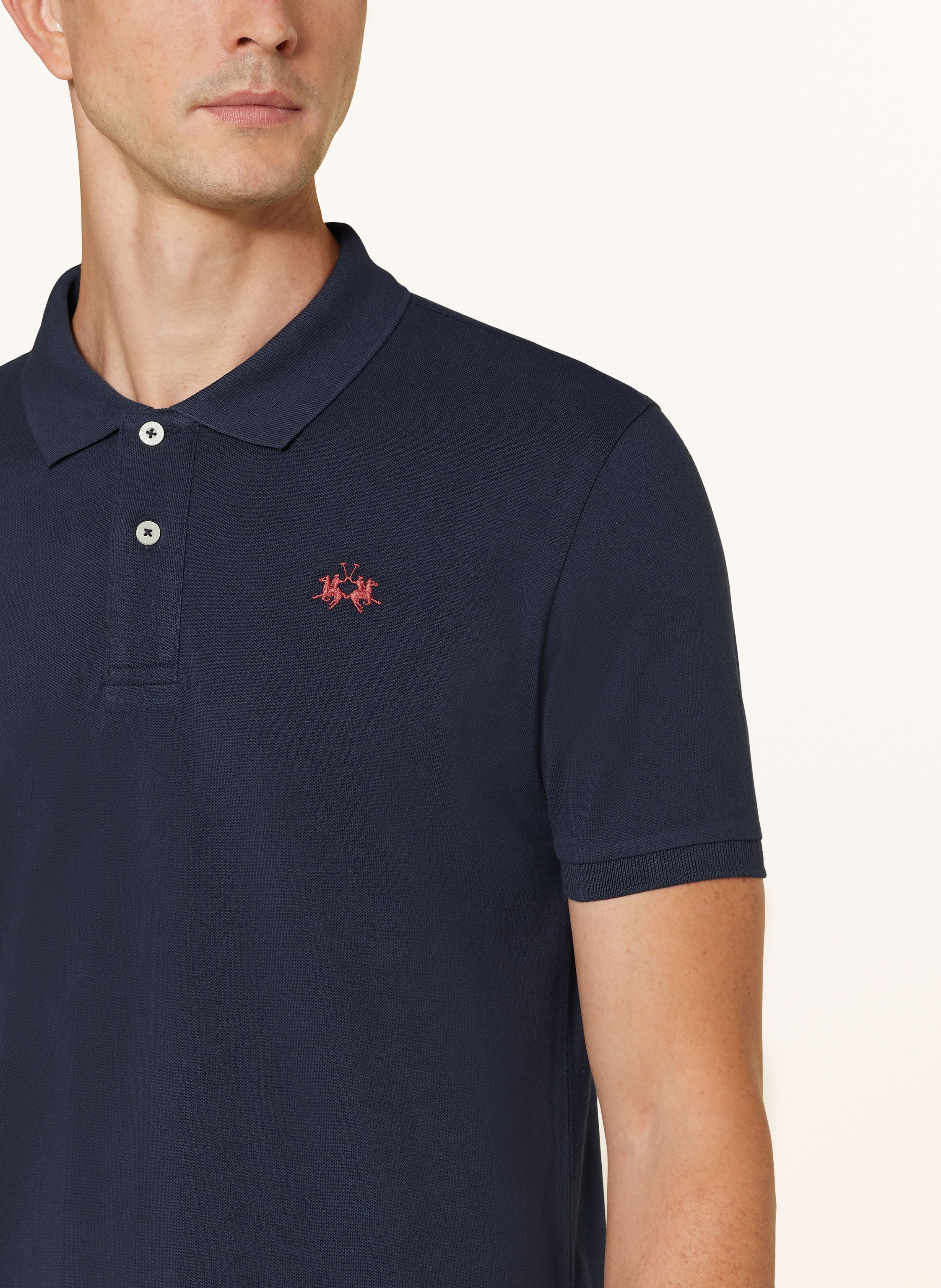 Thumbnail - La Martina Piqué-Poloshirt Regular Fit blau
