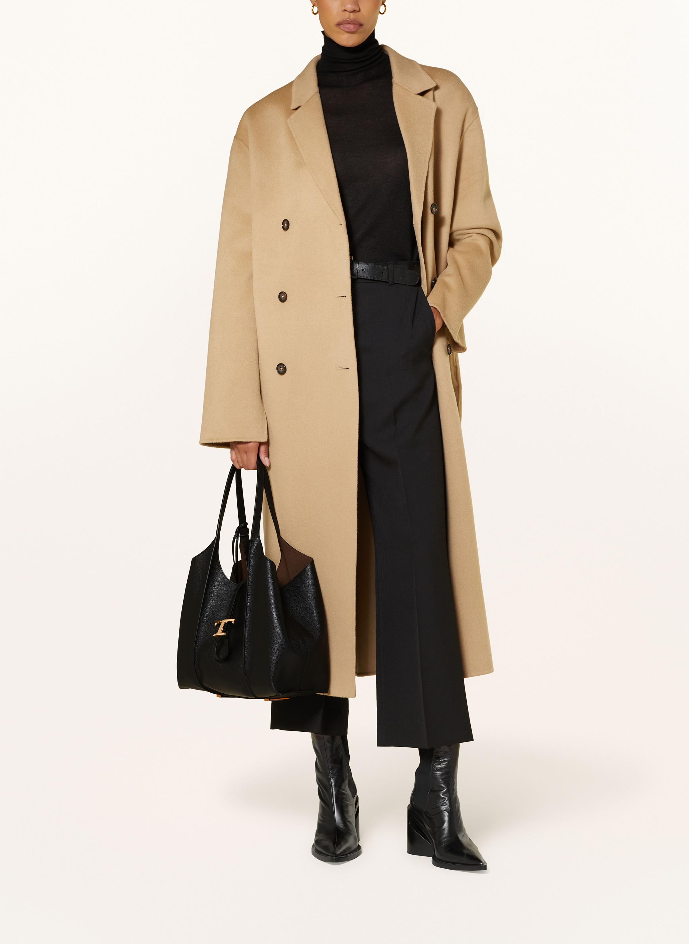 Thumbnail - Tod's Shopper T Timeless Small Mit Pouch schwarz