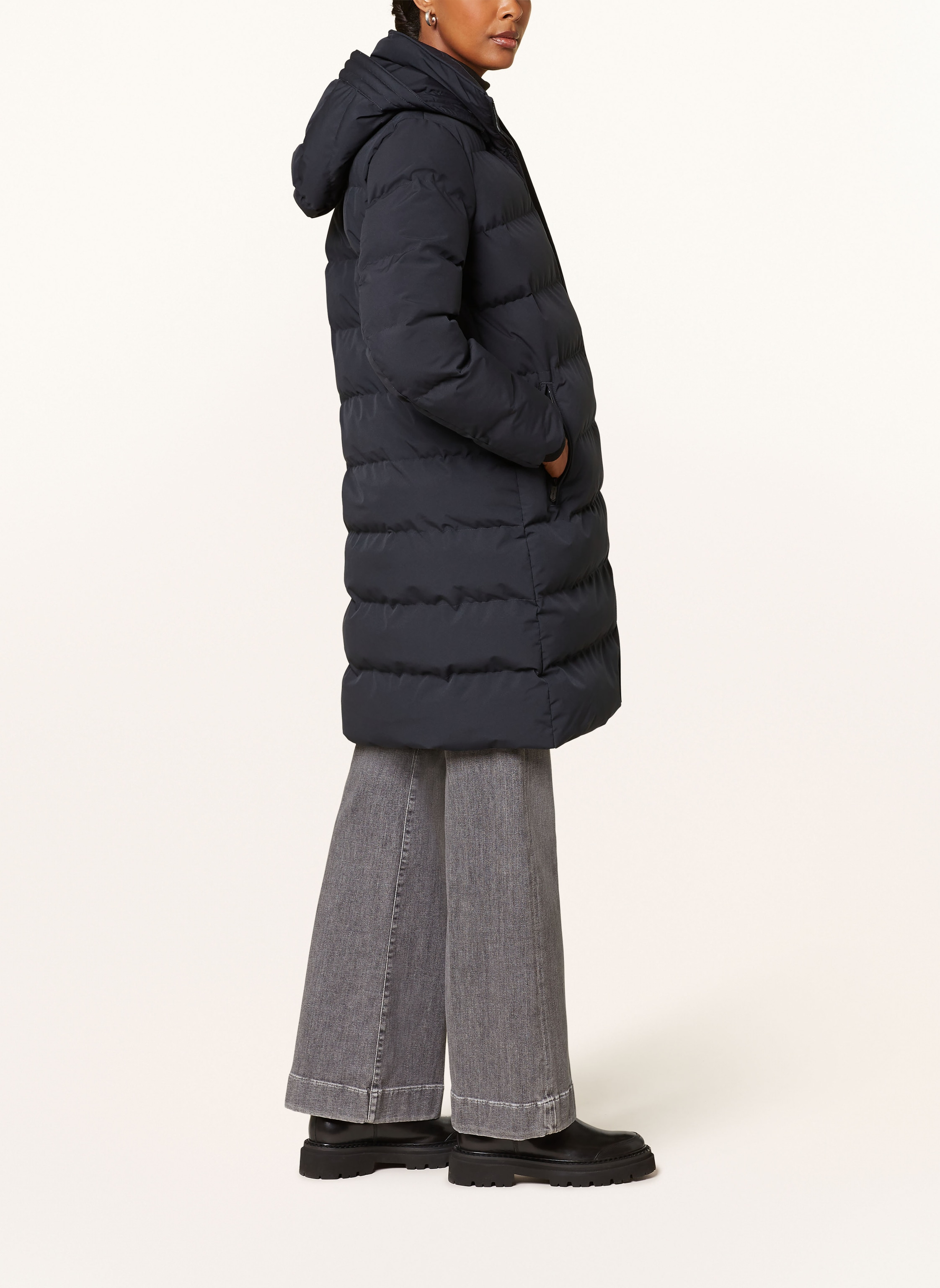 Thumbnail - Wellensteyn Steppmantel Goldmine Long Mit Dupont™ Sorona®-Isolierung Und Abnehmbarer Kapuze blau