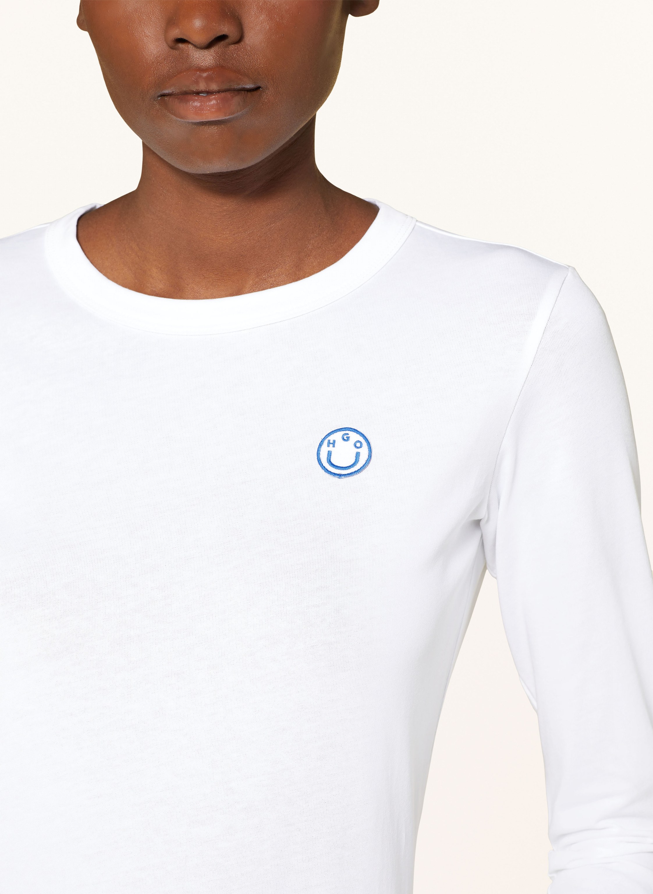 Thumbnail - Hugo Blue Longsleeve Daliria weiss