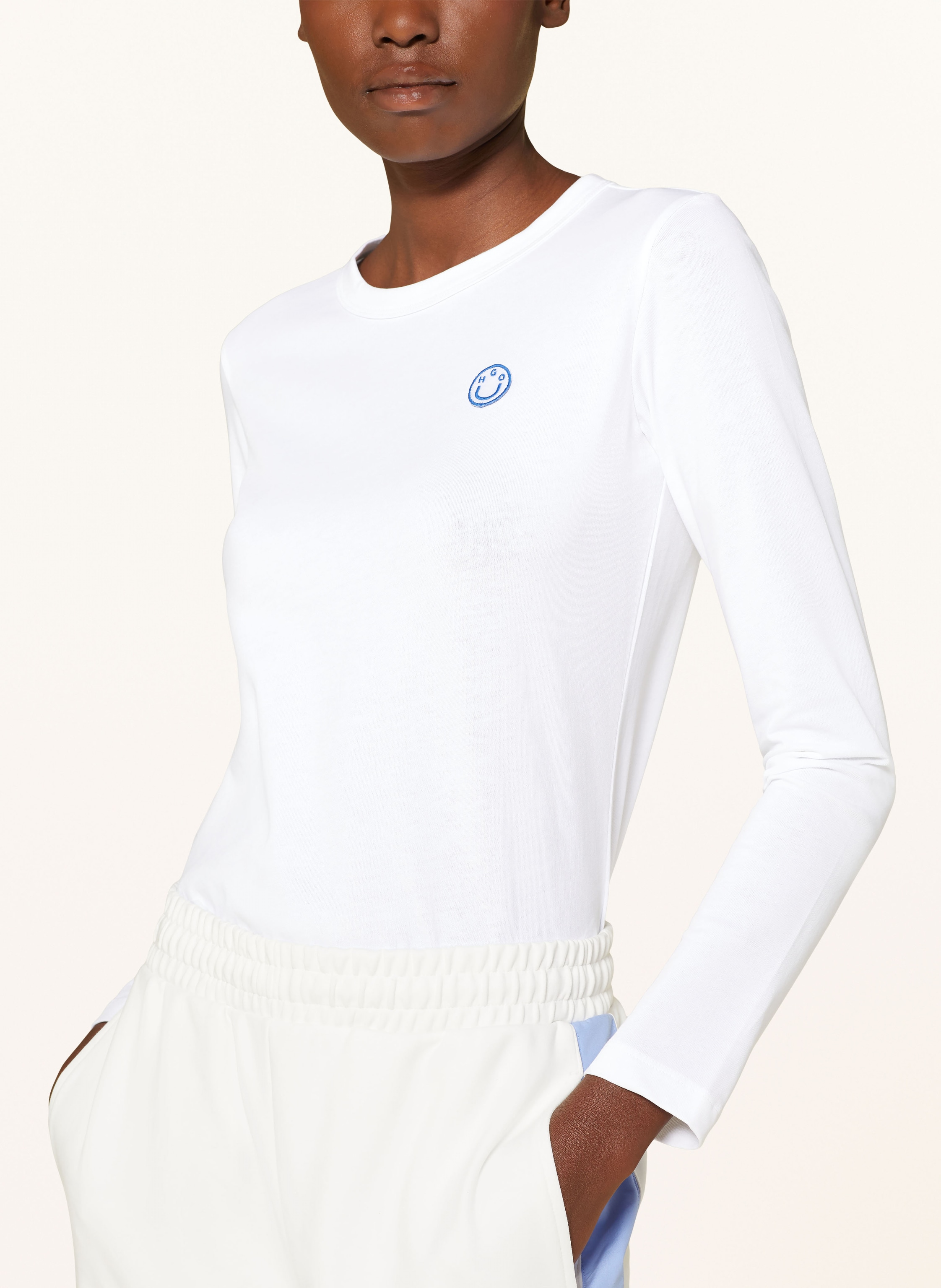 Thumbnail - Hugo Blue Longsleeve Daliria weiss