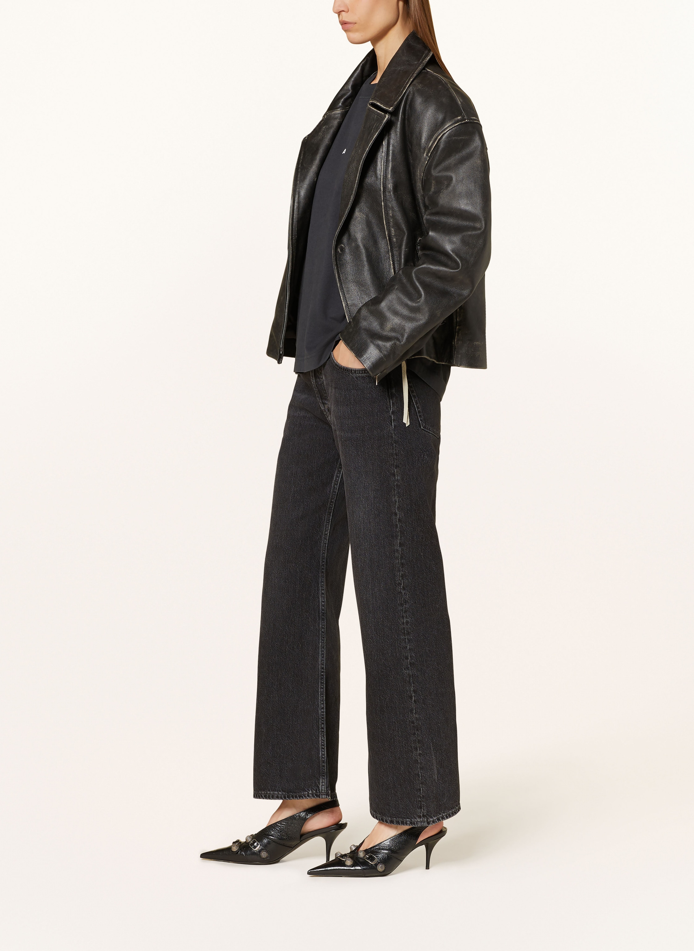 Thumbnail - Acne Studios Straight Jeans schwarz