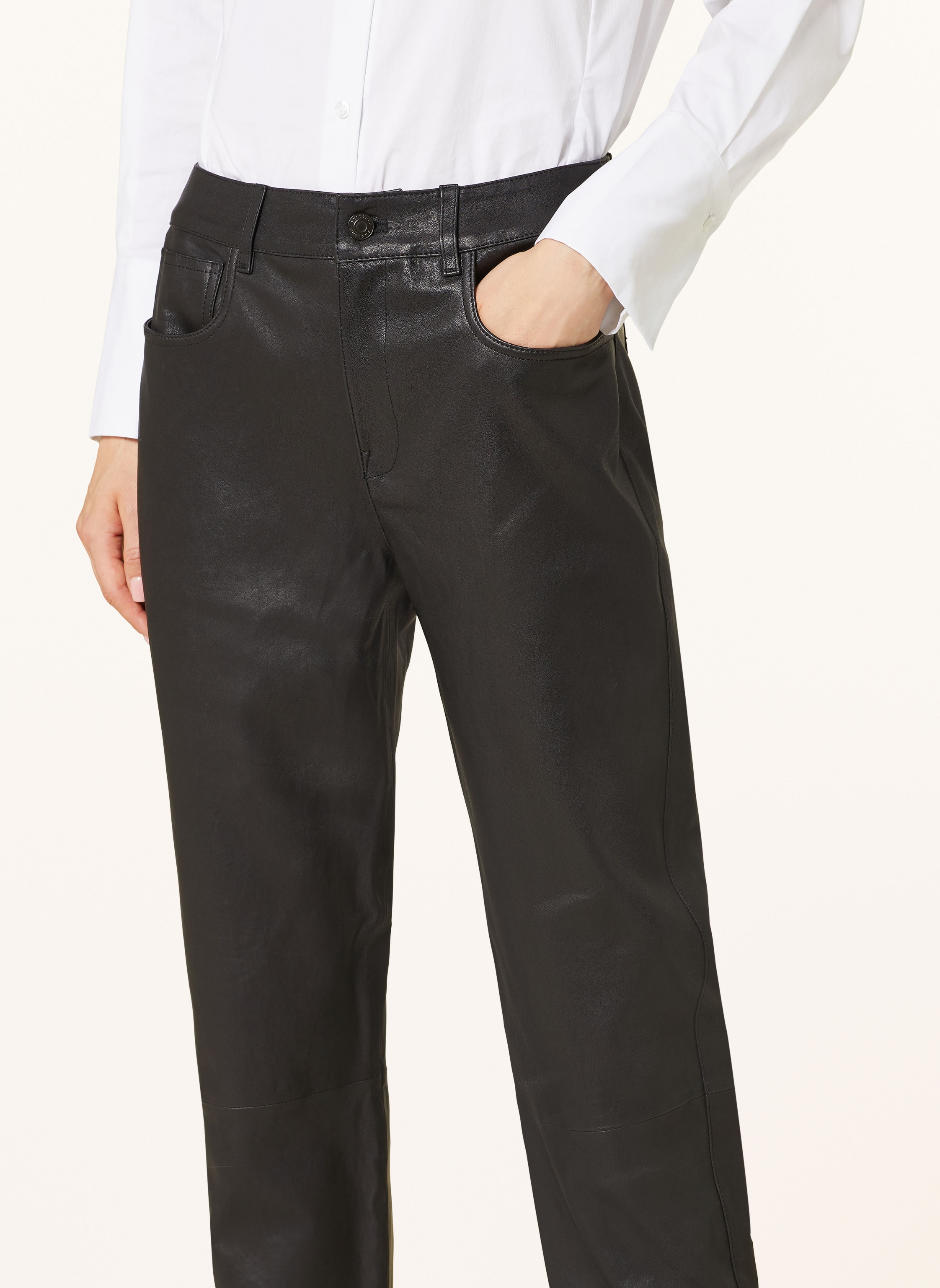 Thumbnail - Belstaff Lederhose Scandium schwarz