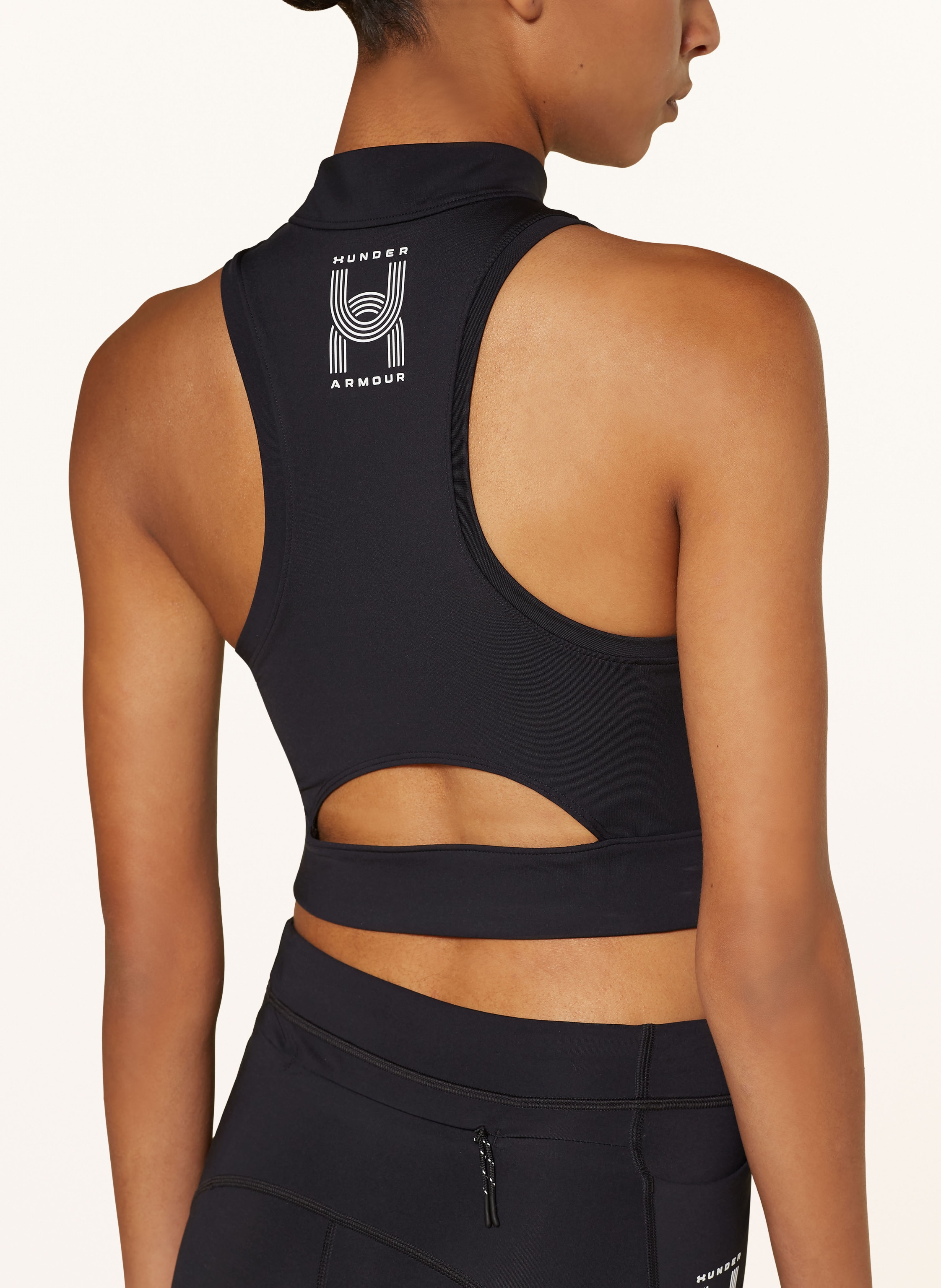 Thumbnail - Under Armour Cropped-Lauftop Ua Run Anywhere schwarz