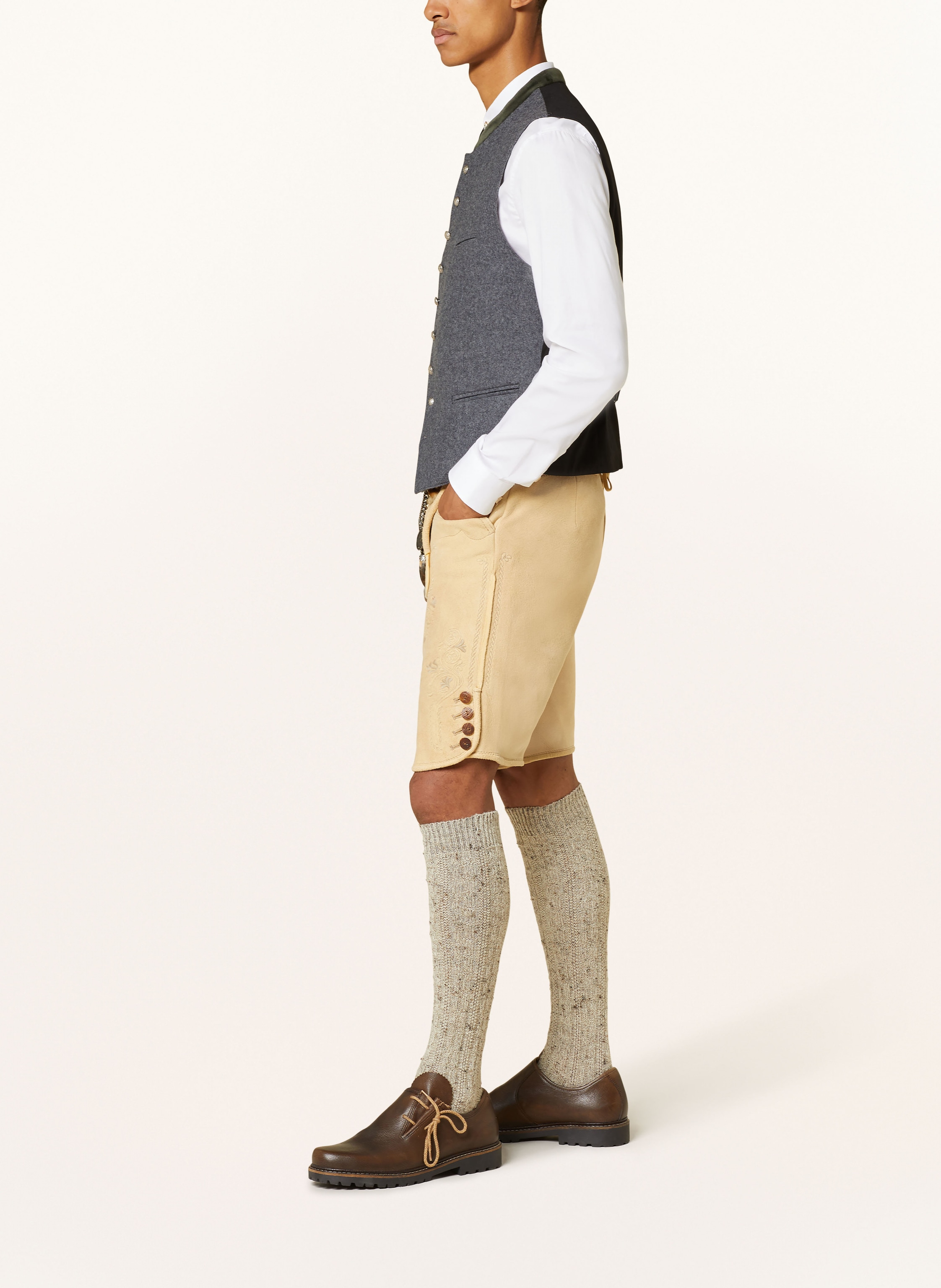 Thumbnail - Hirscher Trachten-Lederhose Zürich beige