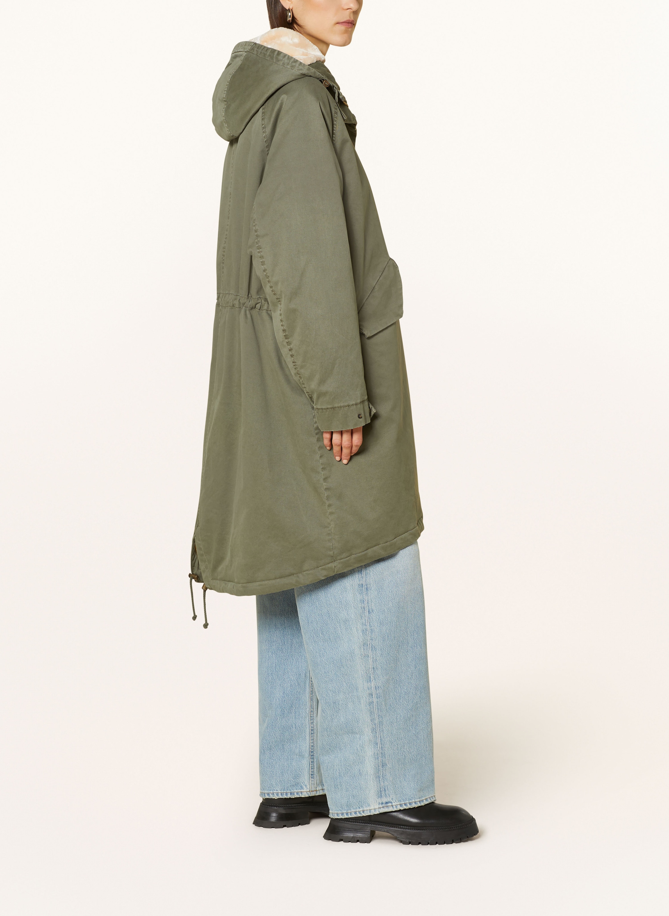 Thumbnail - Blonde No.8 Parka Mit Kunstfell gruen