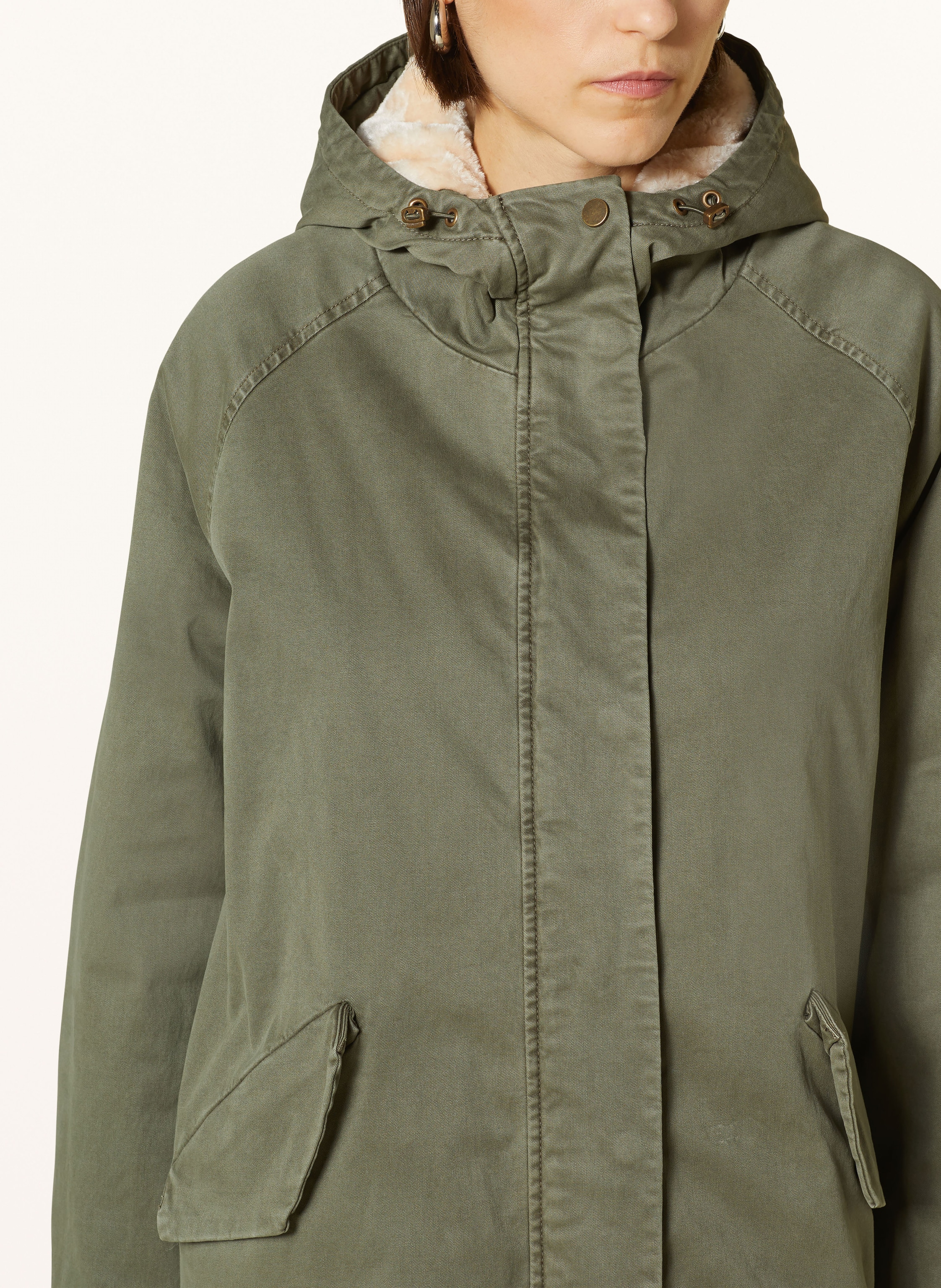 Thumbnail - Blonde No.8 Parka Mit Kunstfell gruen