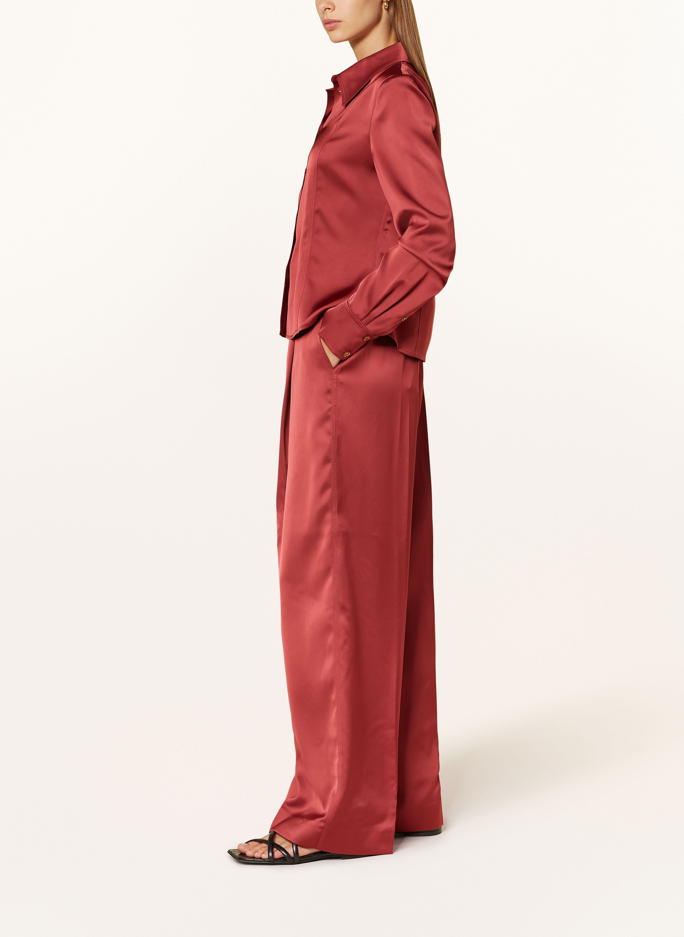 Thumbnail - Stine Goya Marlenehose Ciara Aus Satin rot