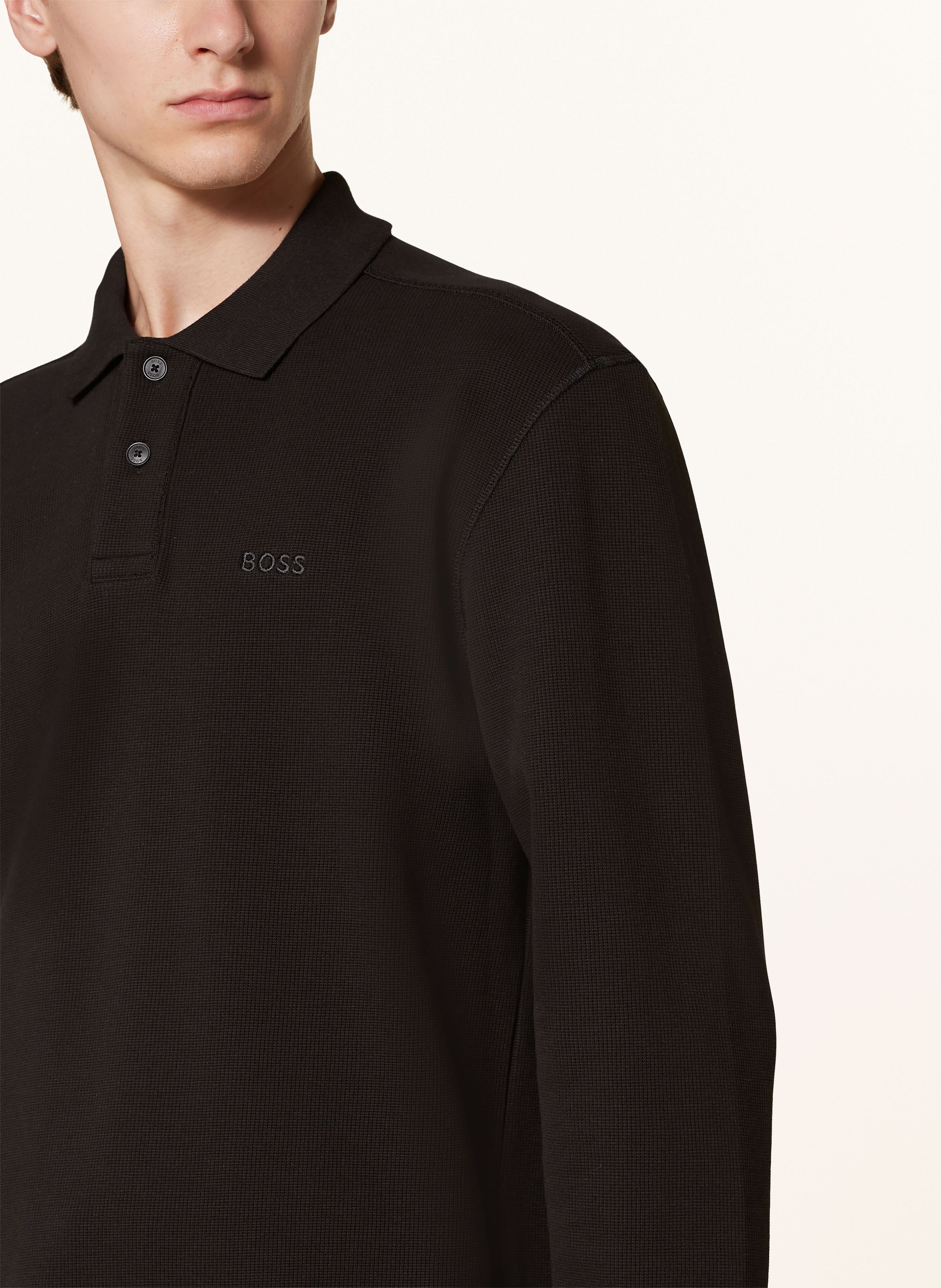 Thumbnail - Boss Piqué-Poloshirt Pete Regular Fit schwarz
