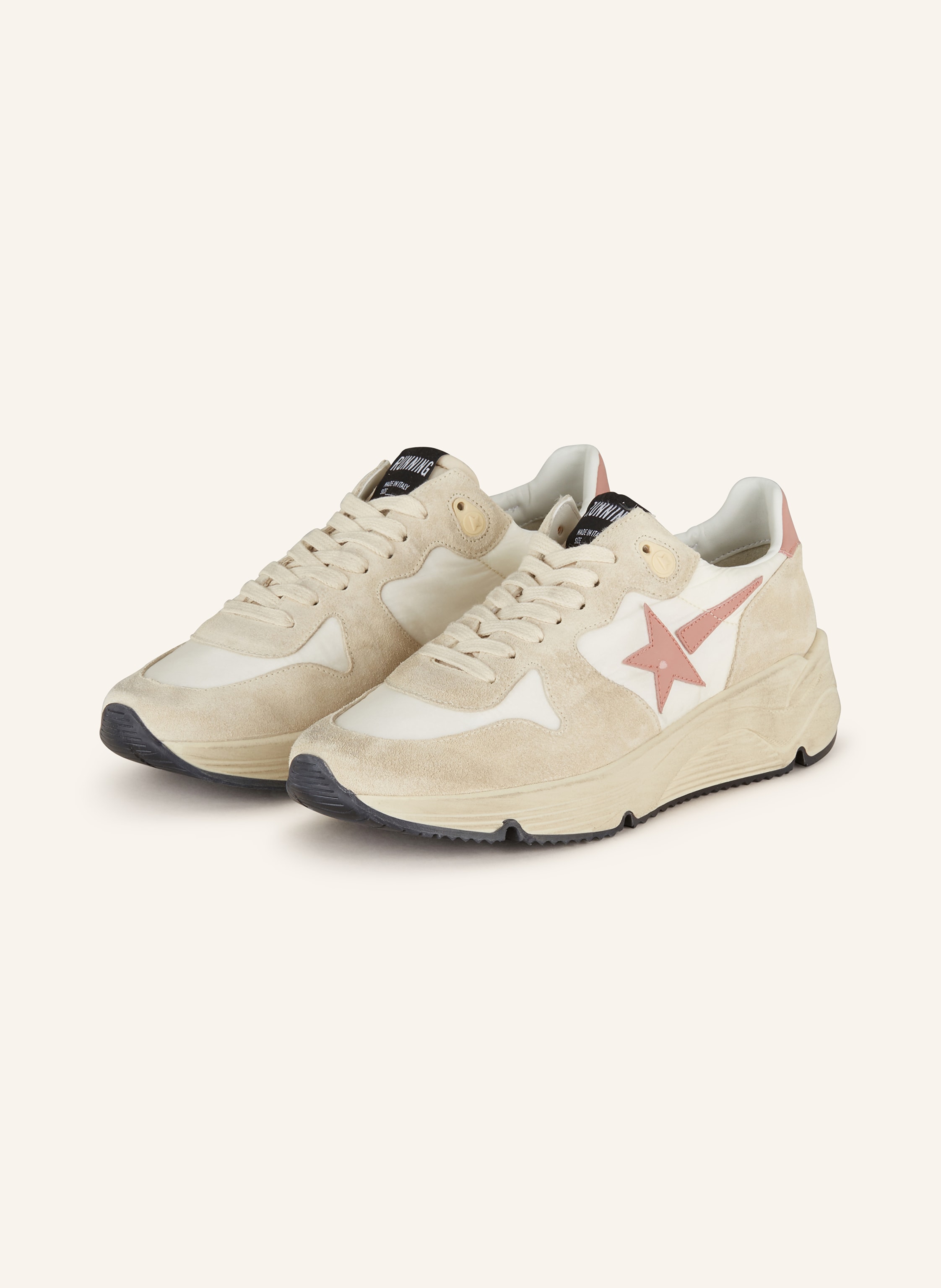 GOLDEN GOOSE Sneaker RUNNING SOLE in beige weiss altrosa