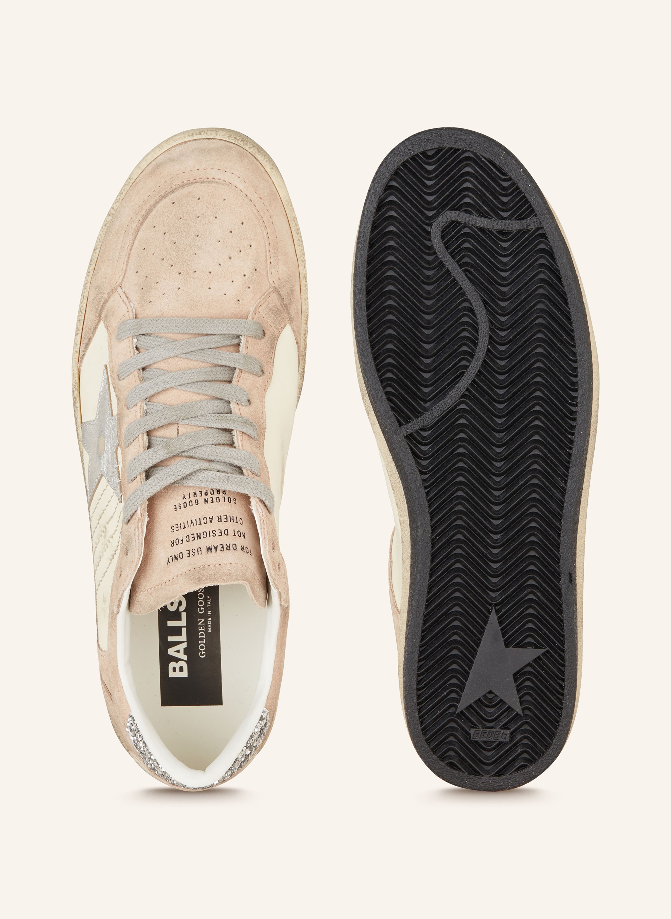 Thumbnail - Golden Goose Sneaker Ball Star Mit Pailletten weiss