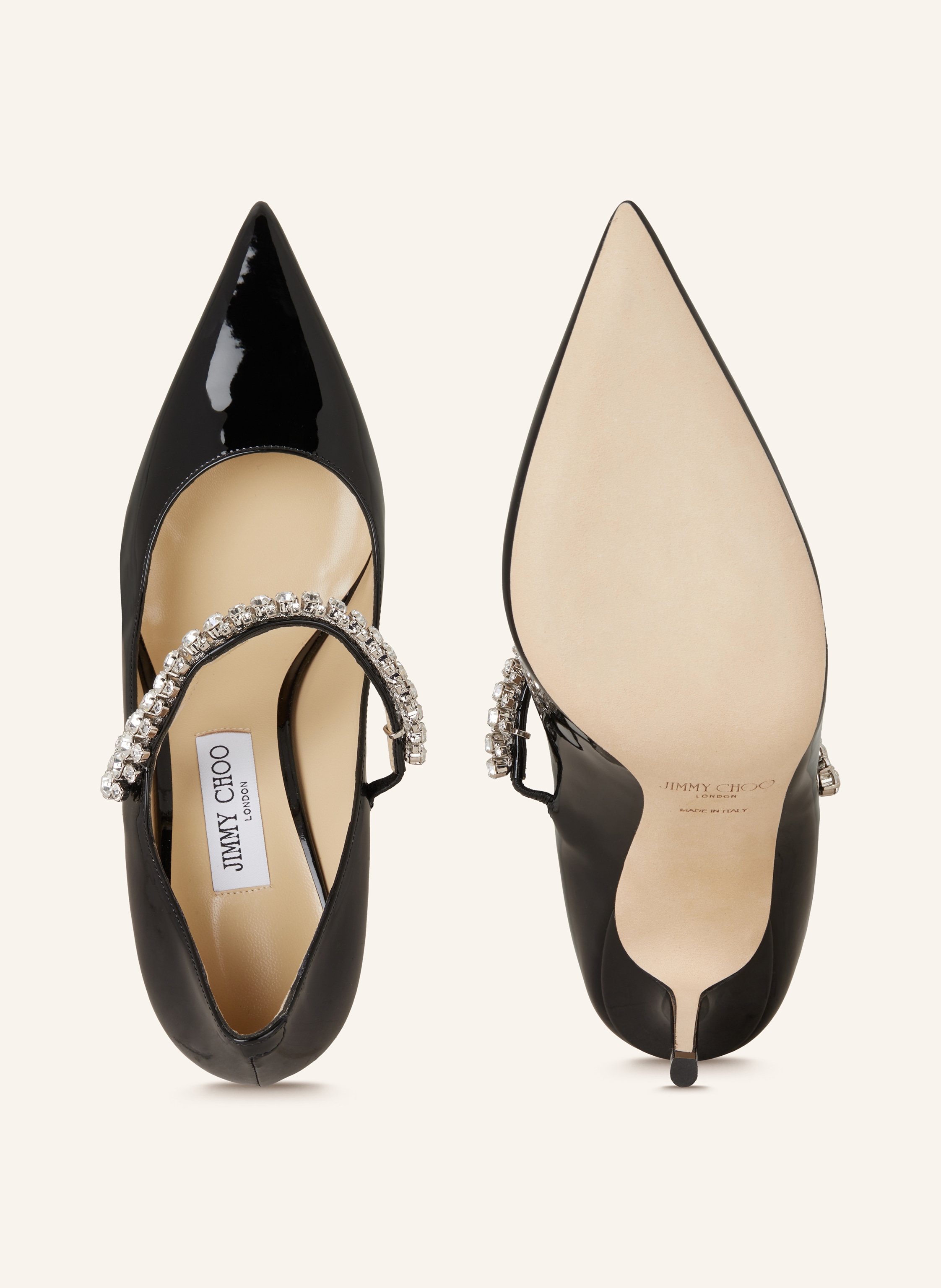 Thumbnail - Jimmy Choo Slingpumps Bing 85 Mit Schmucksteinen schwarz