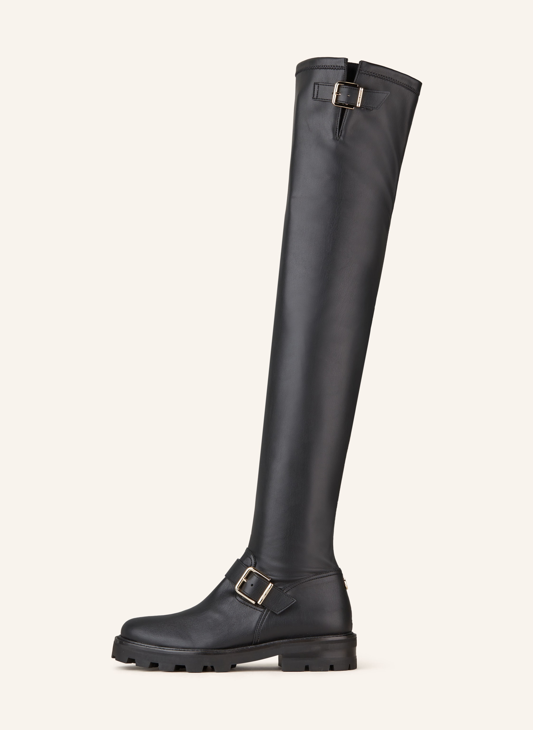 Thumbnail - Jimmy Choo Overknee-Stiefel Biker Ii schwarz
