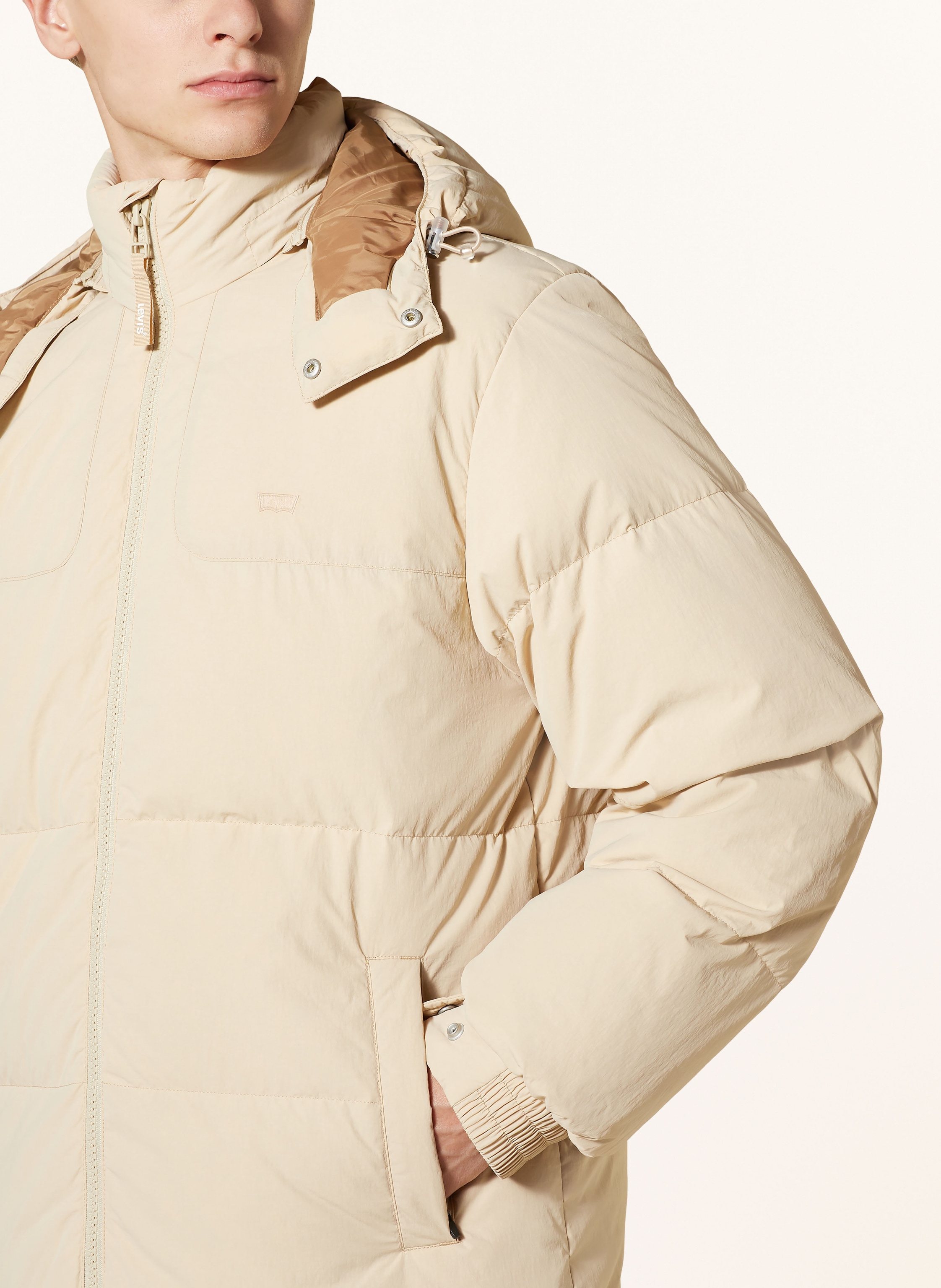Thumbnail - Levi's® Daunenjacke Rockridge Mit Abnehmbarer Kapuze beige