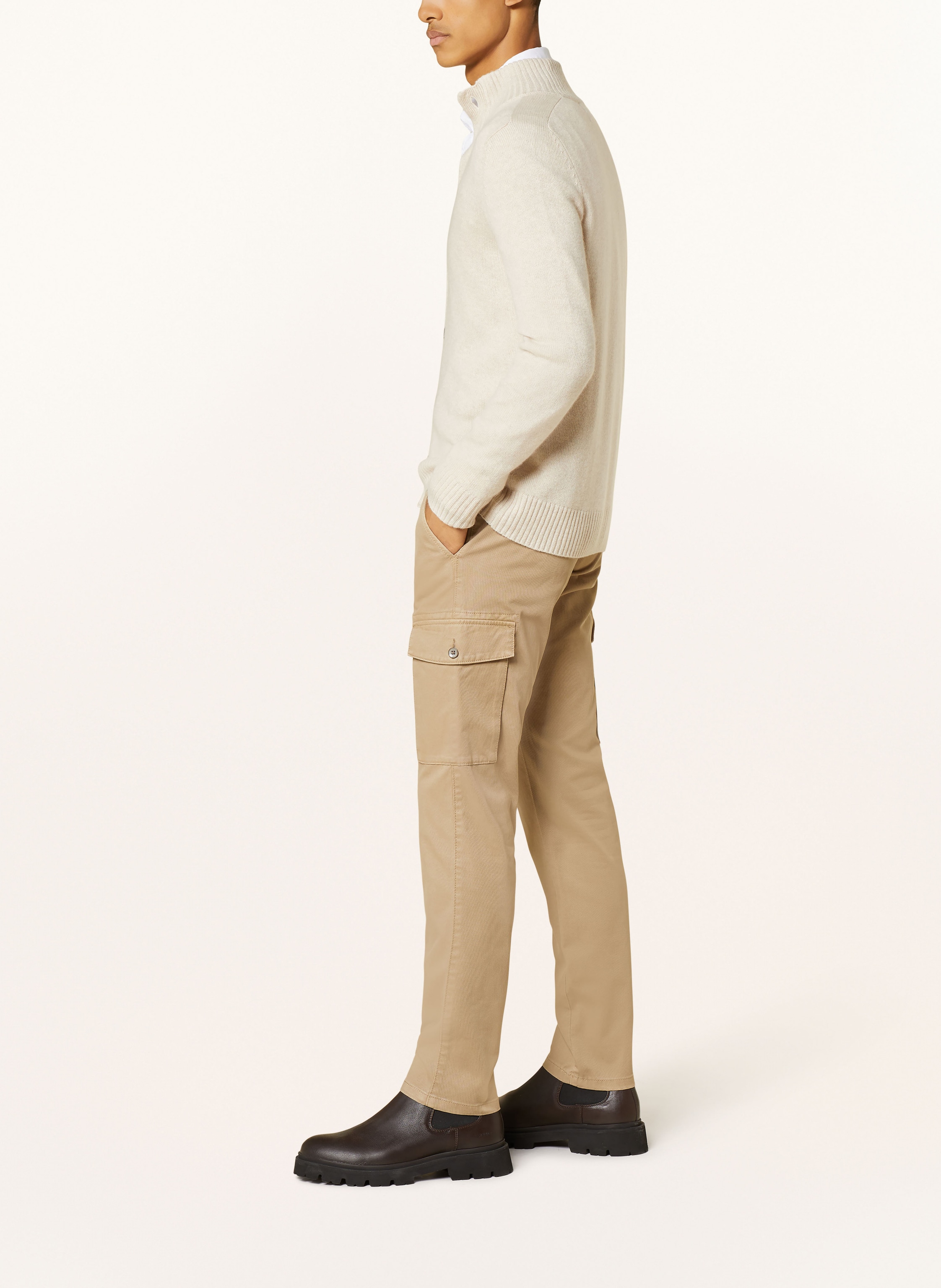 Thumbnail - Strokesman's Cargohose Cavalery Slim Fit beige
