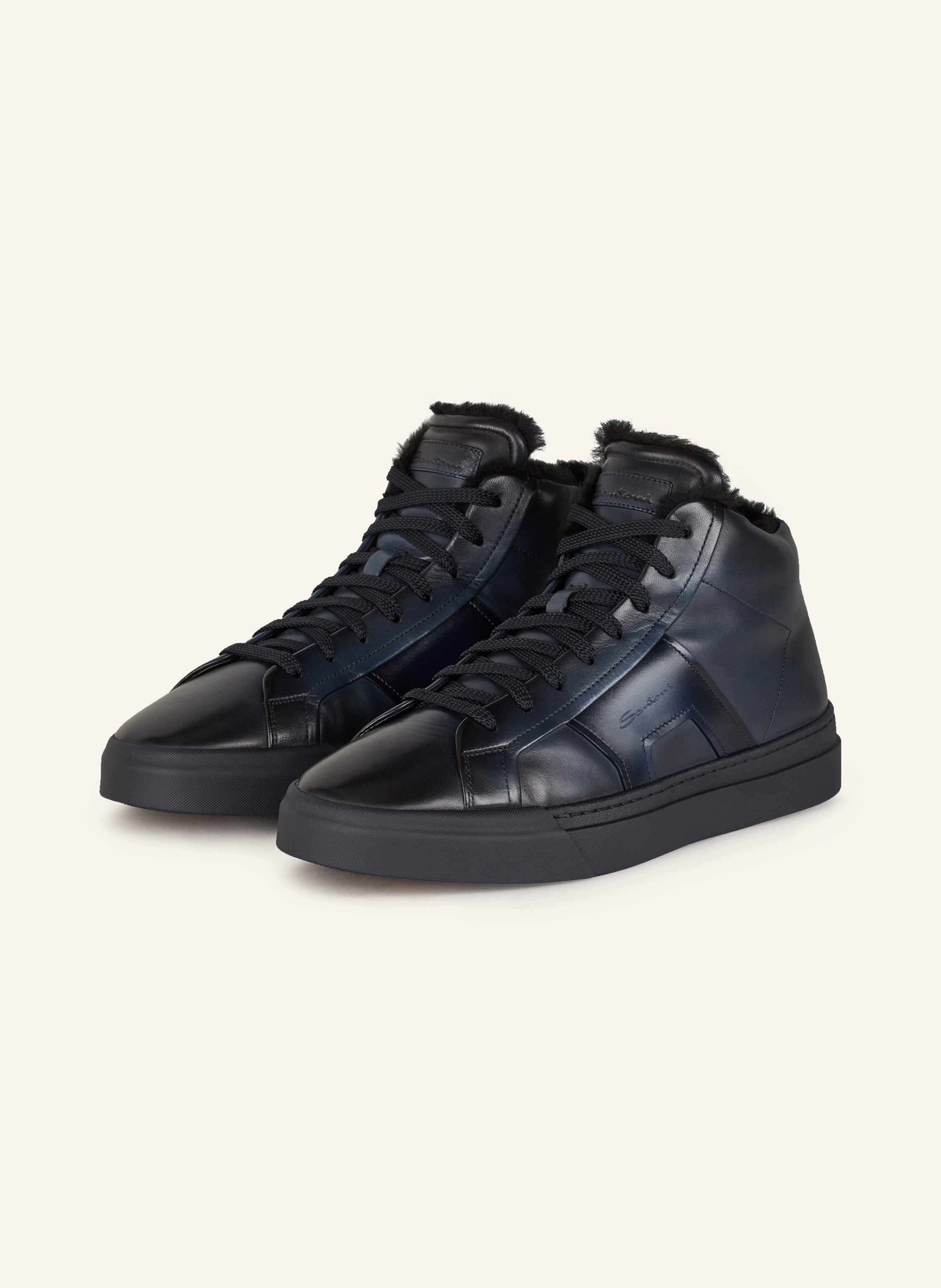 Santoni Santoni Hightop-Sneaker blau in DUNKELBLAU