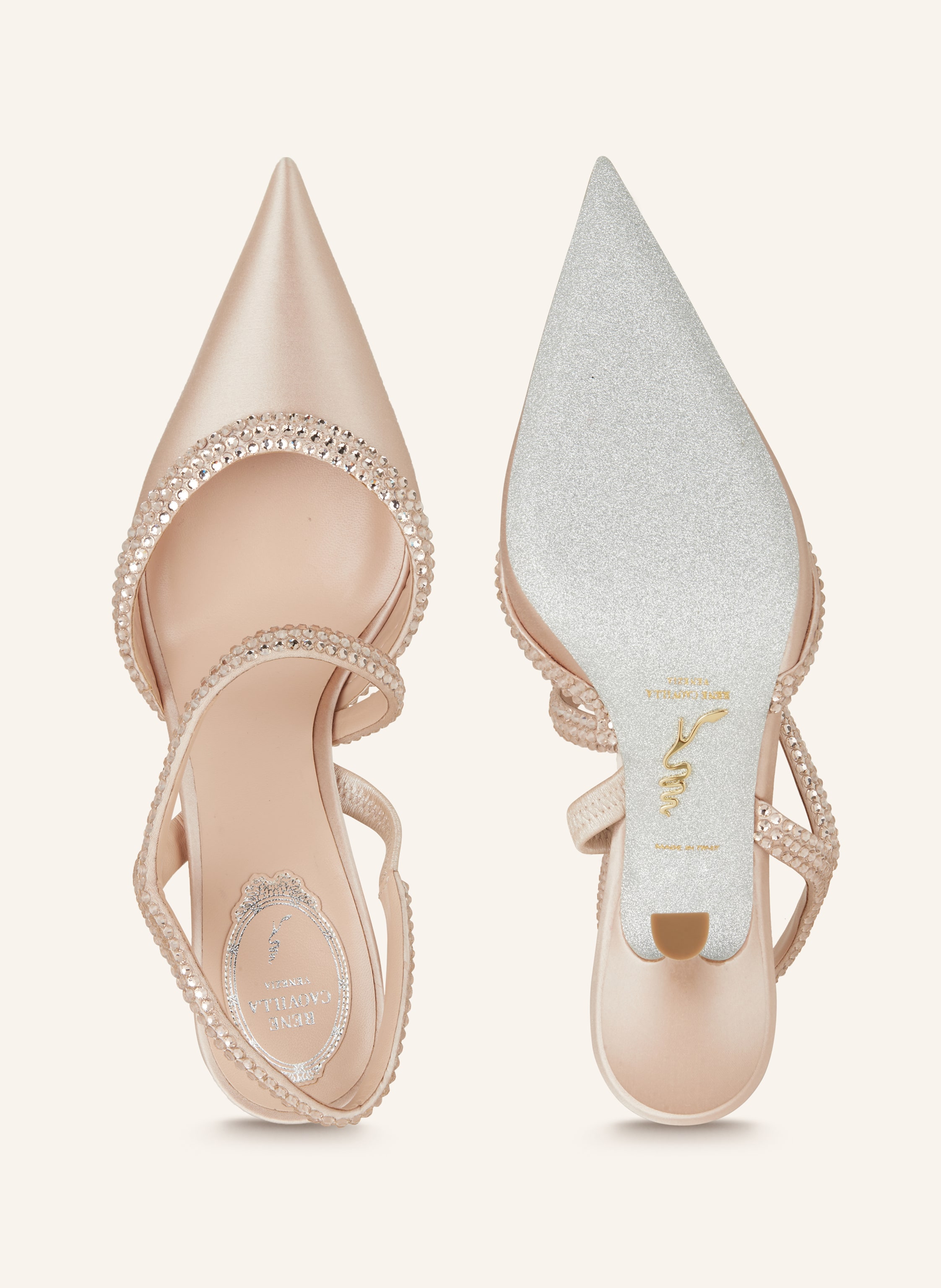 Thumbnail - Rene Caovilla Slingpumps beige