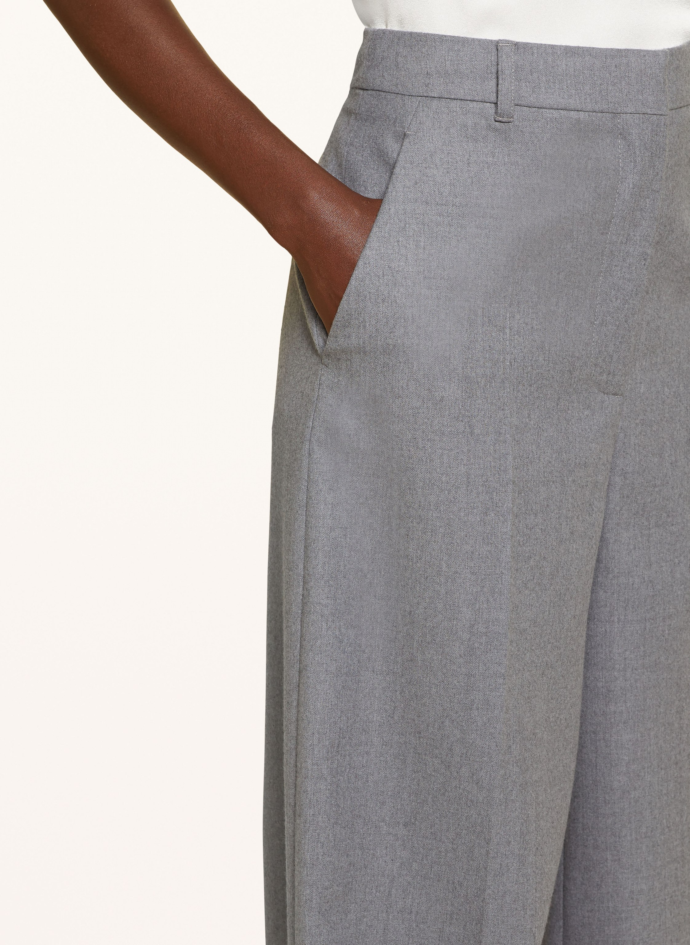 Thumbnail - Stella Mccartney Marlenehose Aus Flanell grau