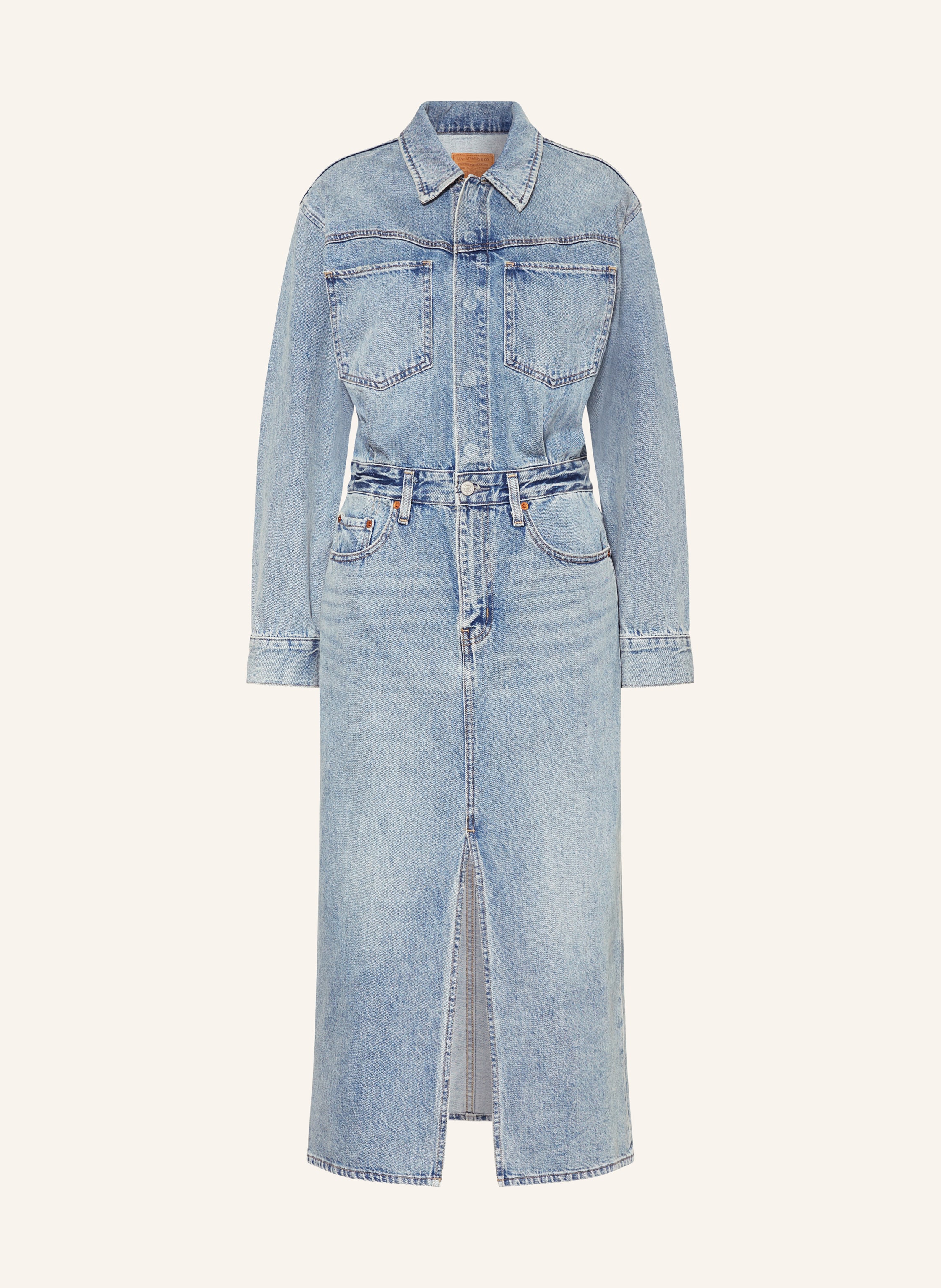 種類豊富な品揃え Levi's® Sukienka jeansowa WESTERN DENIM kolor 00 med indigo ミリタリージャケット