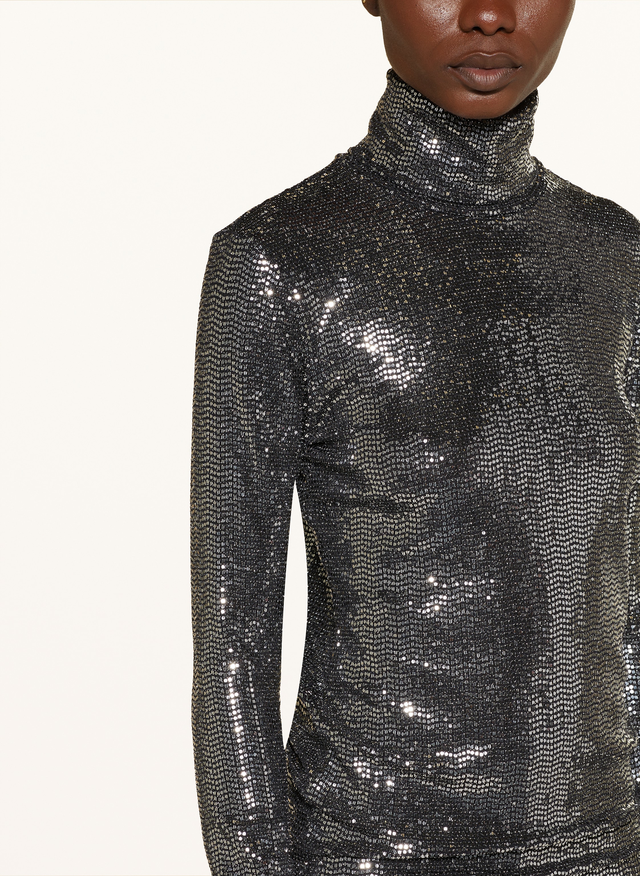 Thumbnail - Isabel Marant Rollkragenpullover Joyela Mit Pailletten schwarz