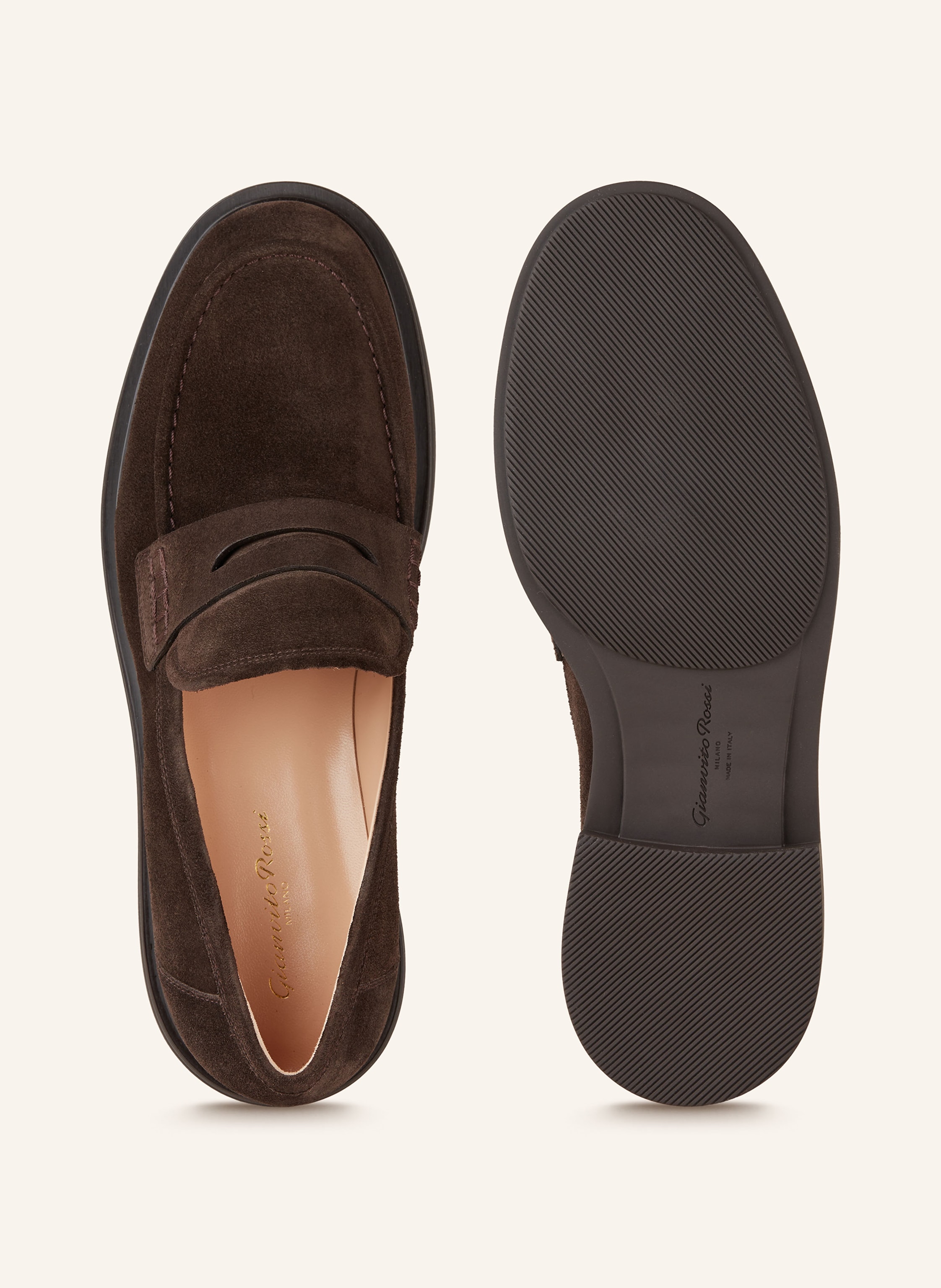 Thumbnail - Gianvito Rossi Plateau-Loafer Harris braun