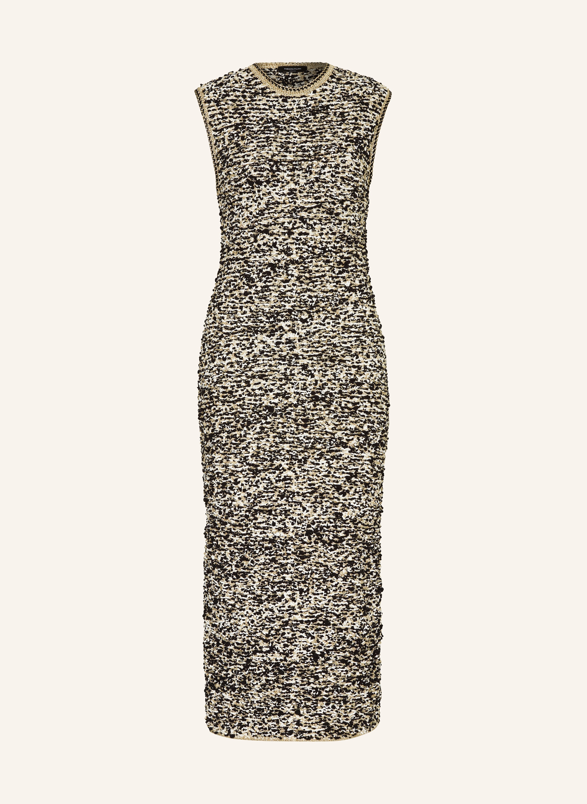 FABIANA FILIPPI Boucl Kleid Mit Glitzergarn In Schwarz Weiss Gold fabiana-filippi-boucl-kleid-mit-glitzergarn-in-schwarz-weiss-gold