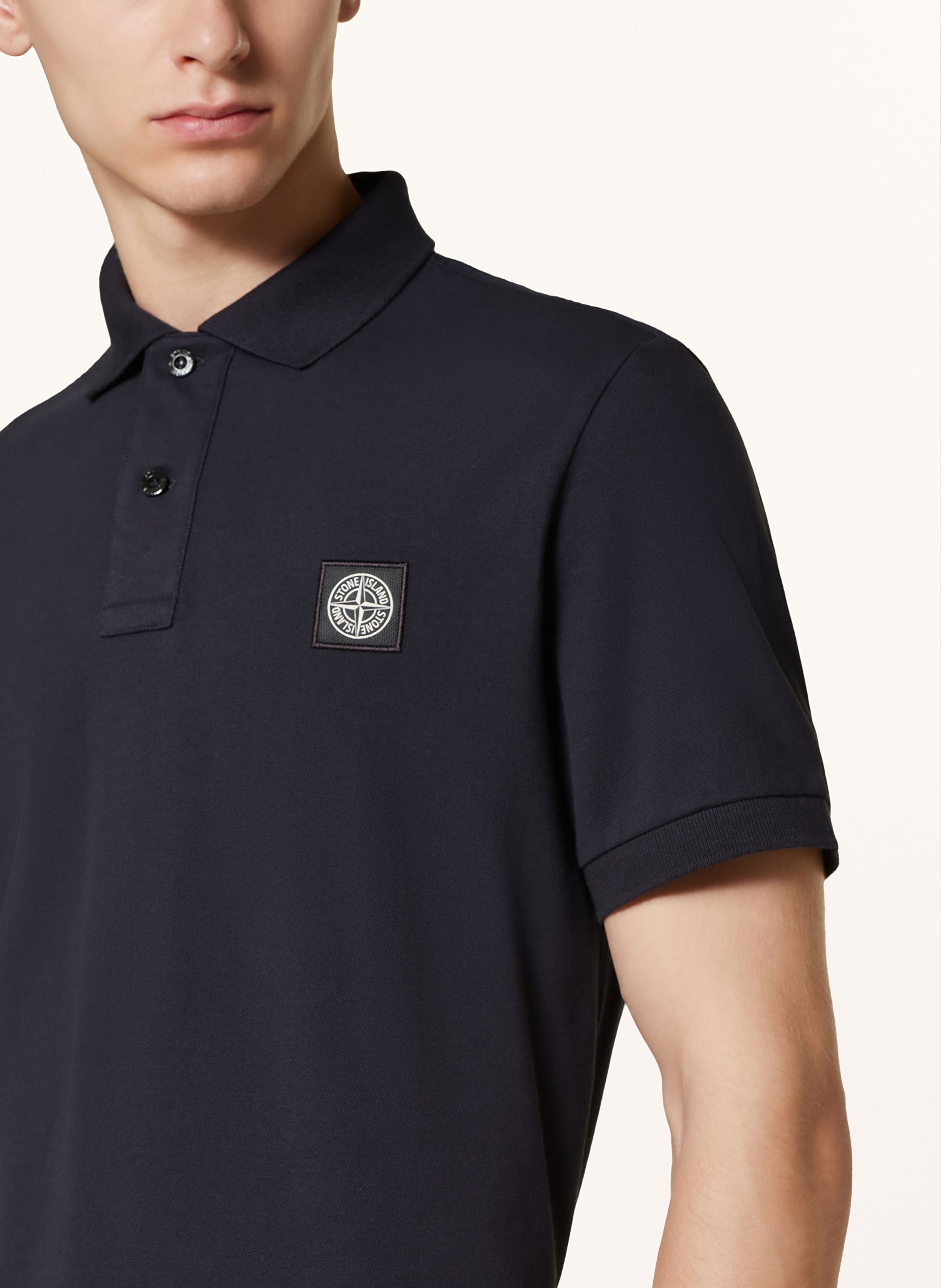 Thumbnail - Stone Island Piqué-Poloshirt Slim Fit blau