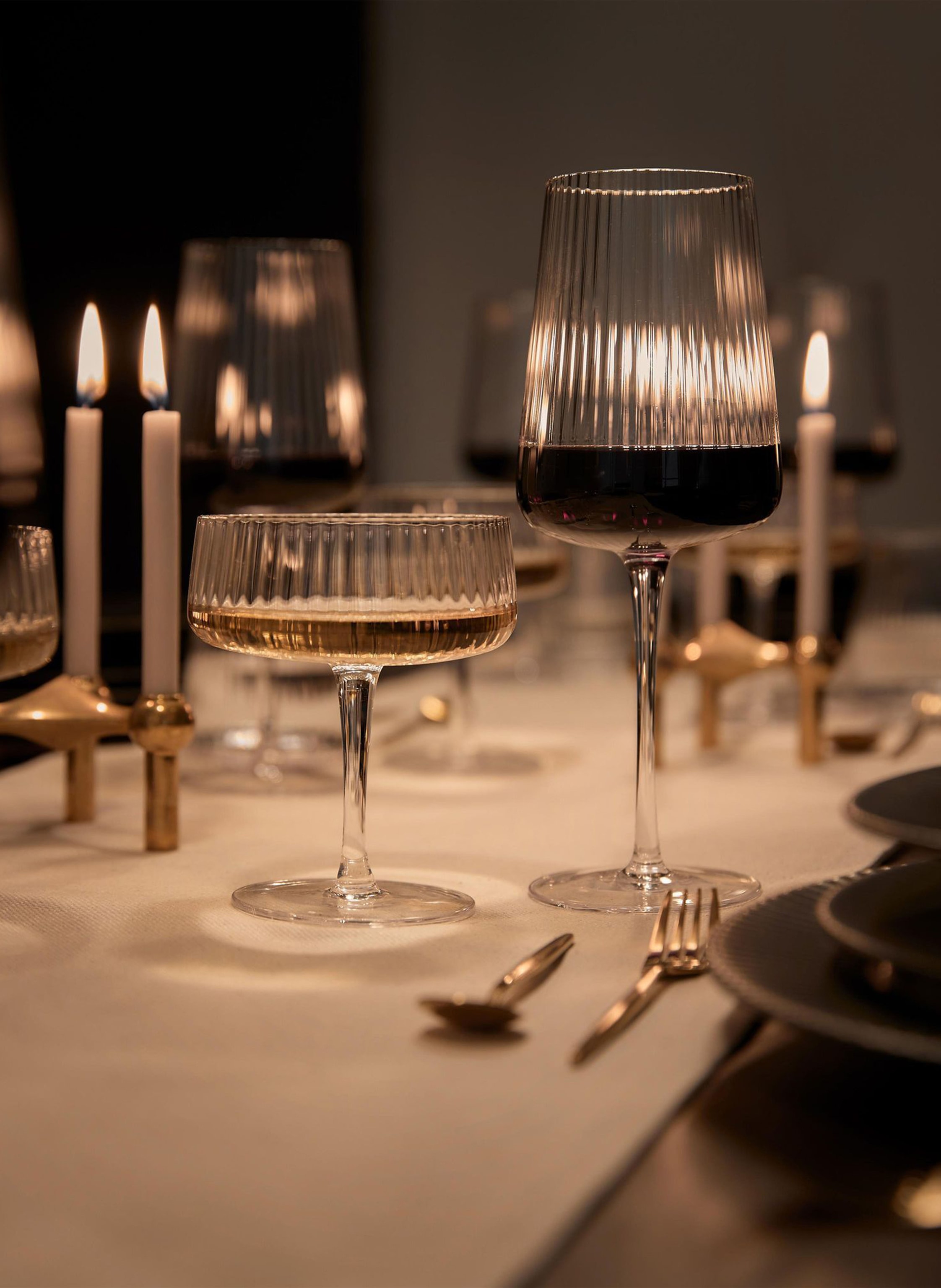 Thumbnail - Westwing Collection 4er-Set Weingläser Cami transparent