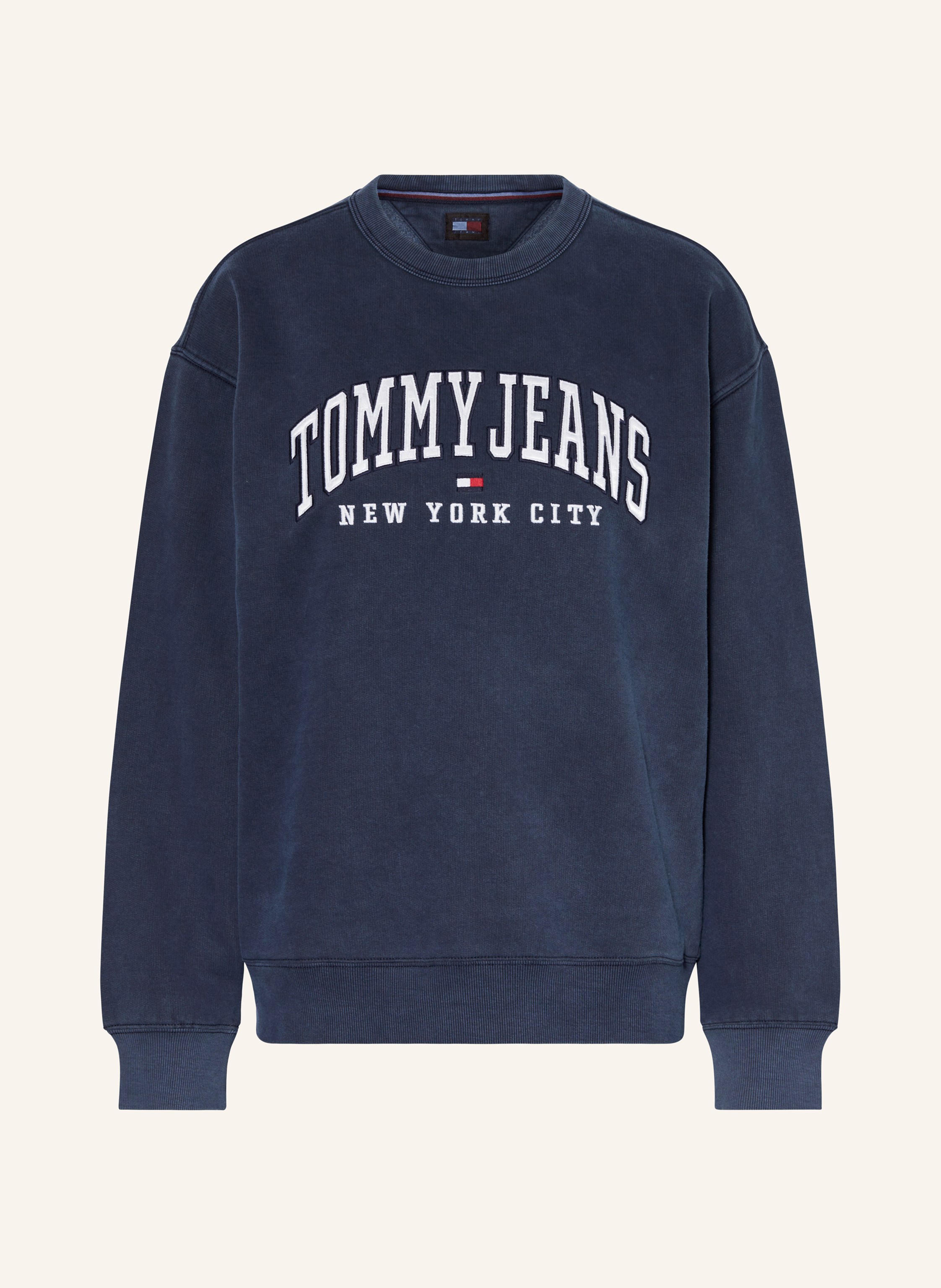 TOMMY JEANS Sweatshirt in dunkelblau weiss