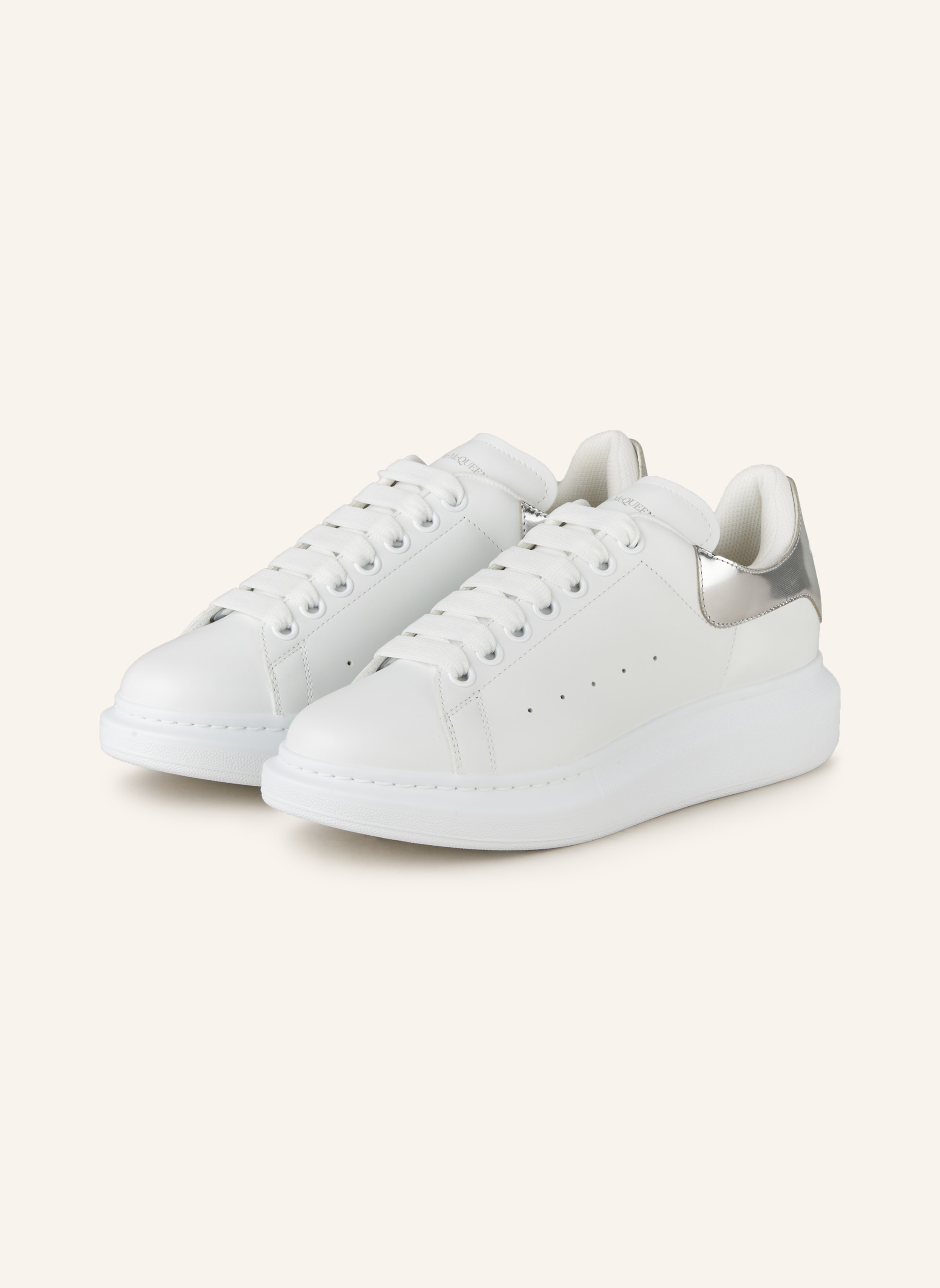 Alexander McQUEEN Sneaker in weiss/ silber