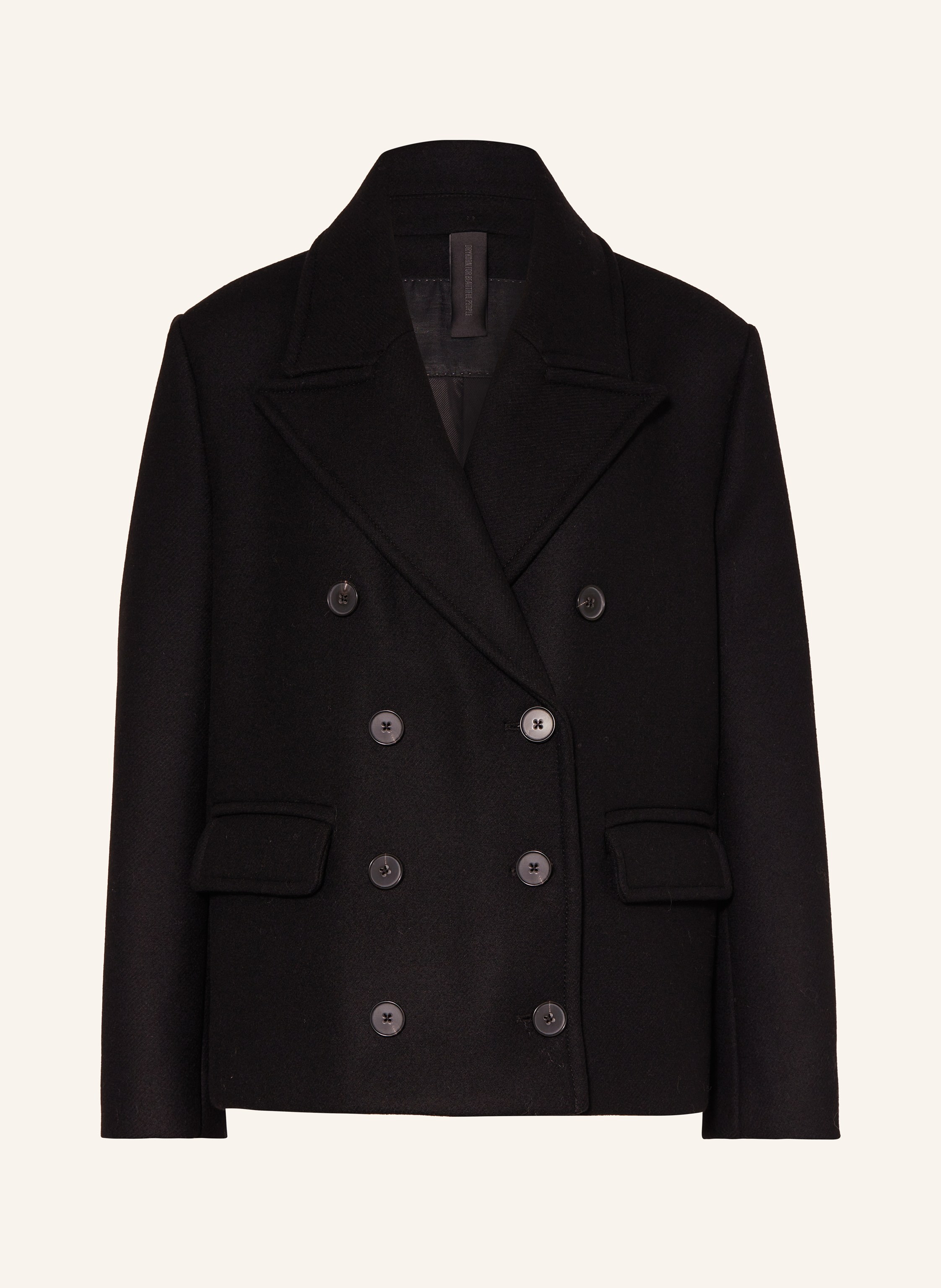 DRYKORN Pea coat ORDBURGH in black