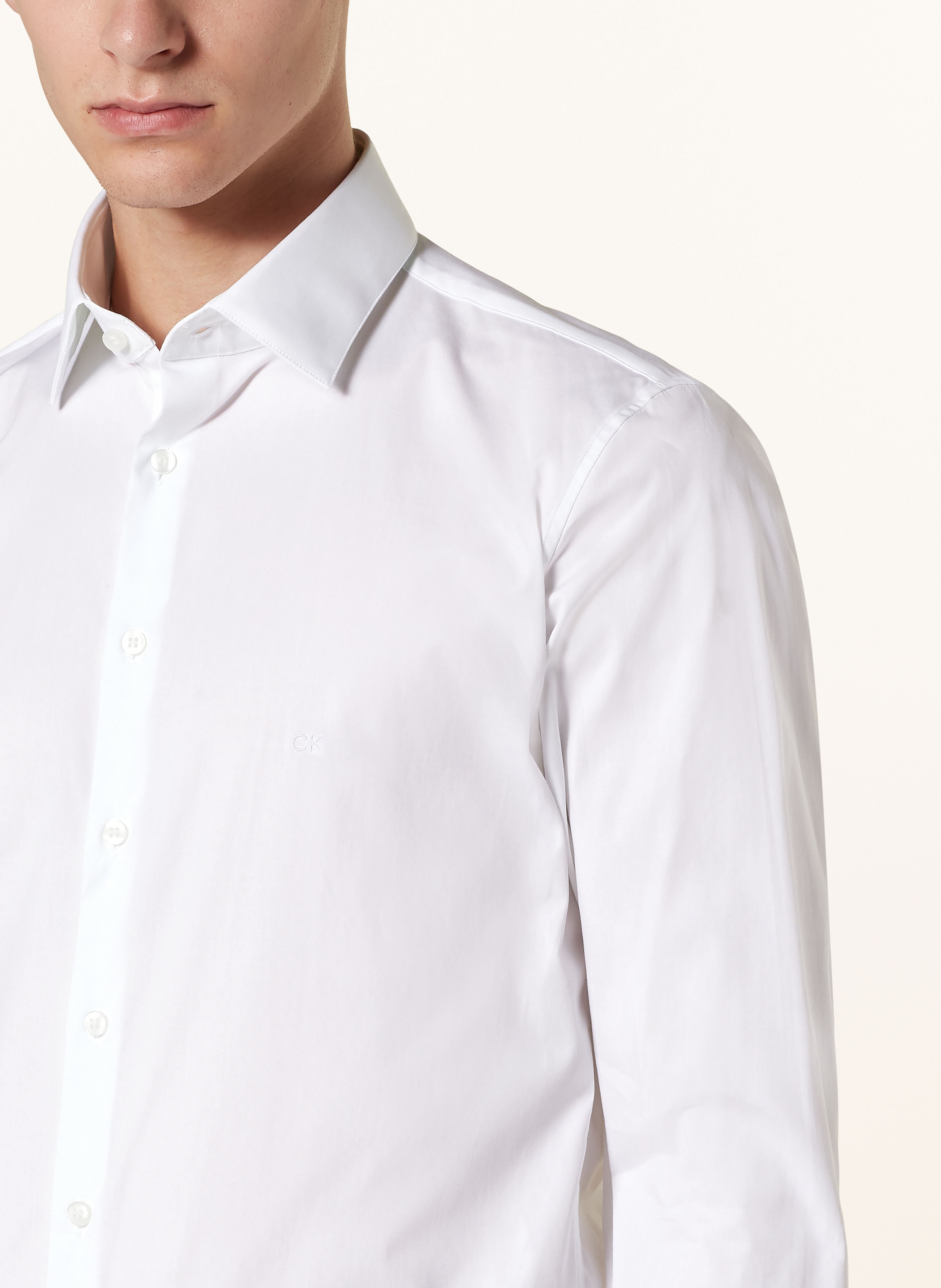 Thumbnail - Calvin Klein Hemd Slim Fit weiss