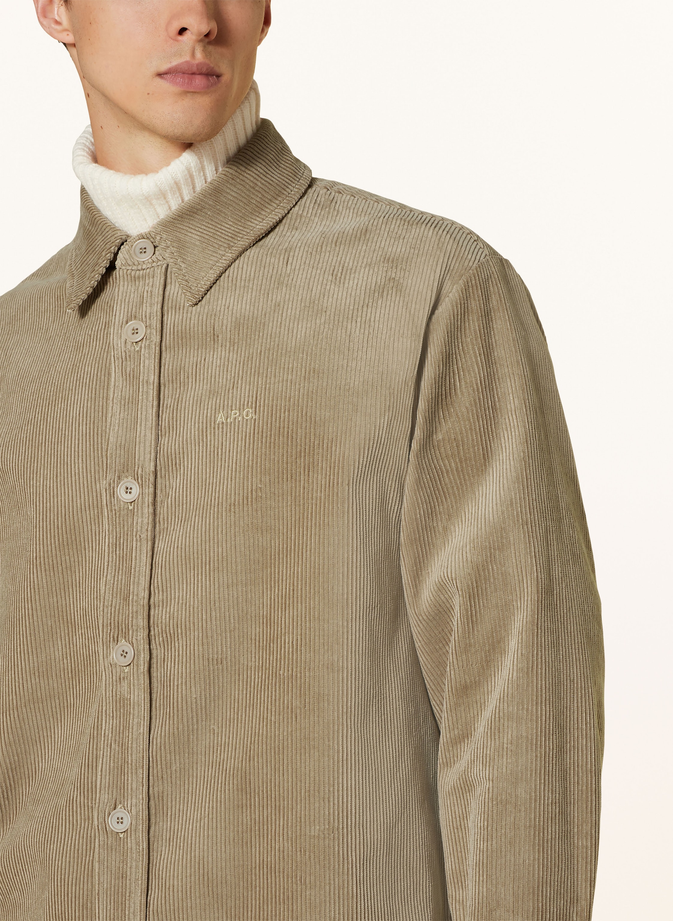 Thumbnail - A.P.C. Overjacket Bobby Aus Cord beige
