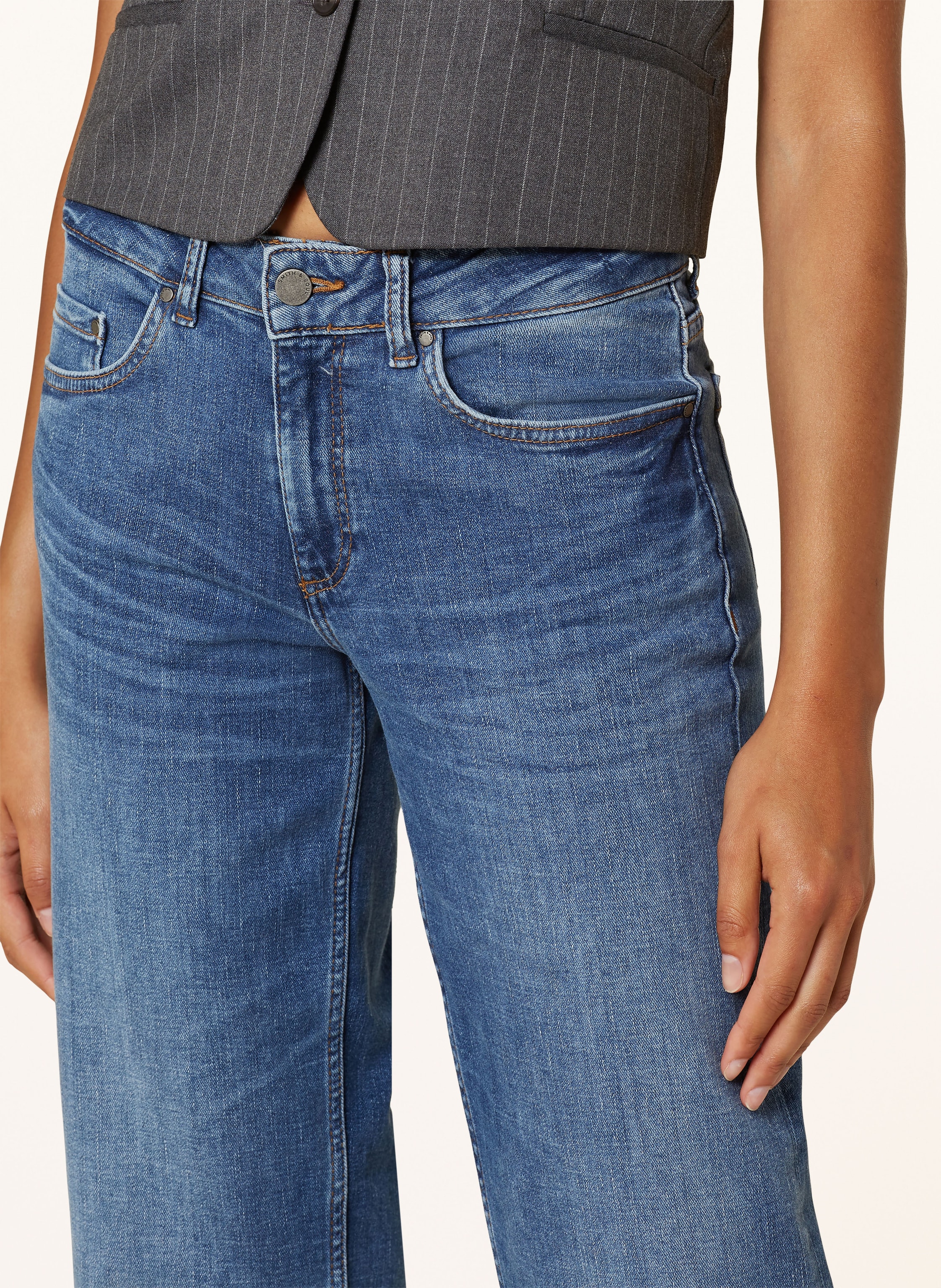 Thumbnail - Smith & Soul Straight Jeans Sina weiss