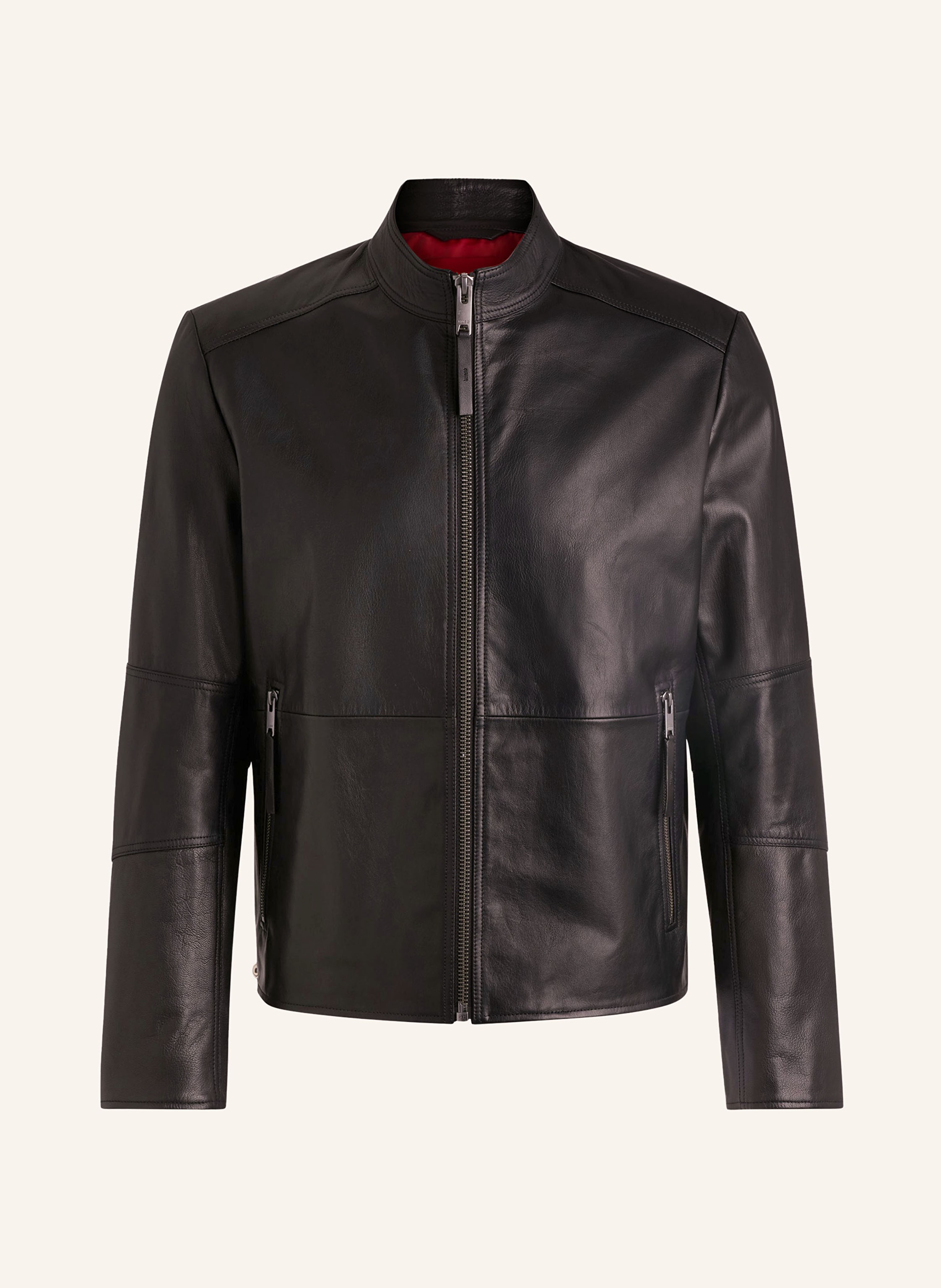 Leather jacket mens hugo boss sale