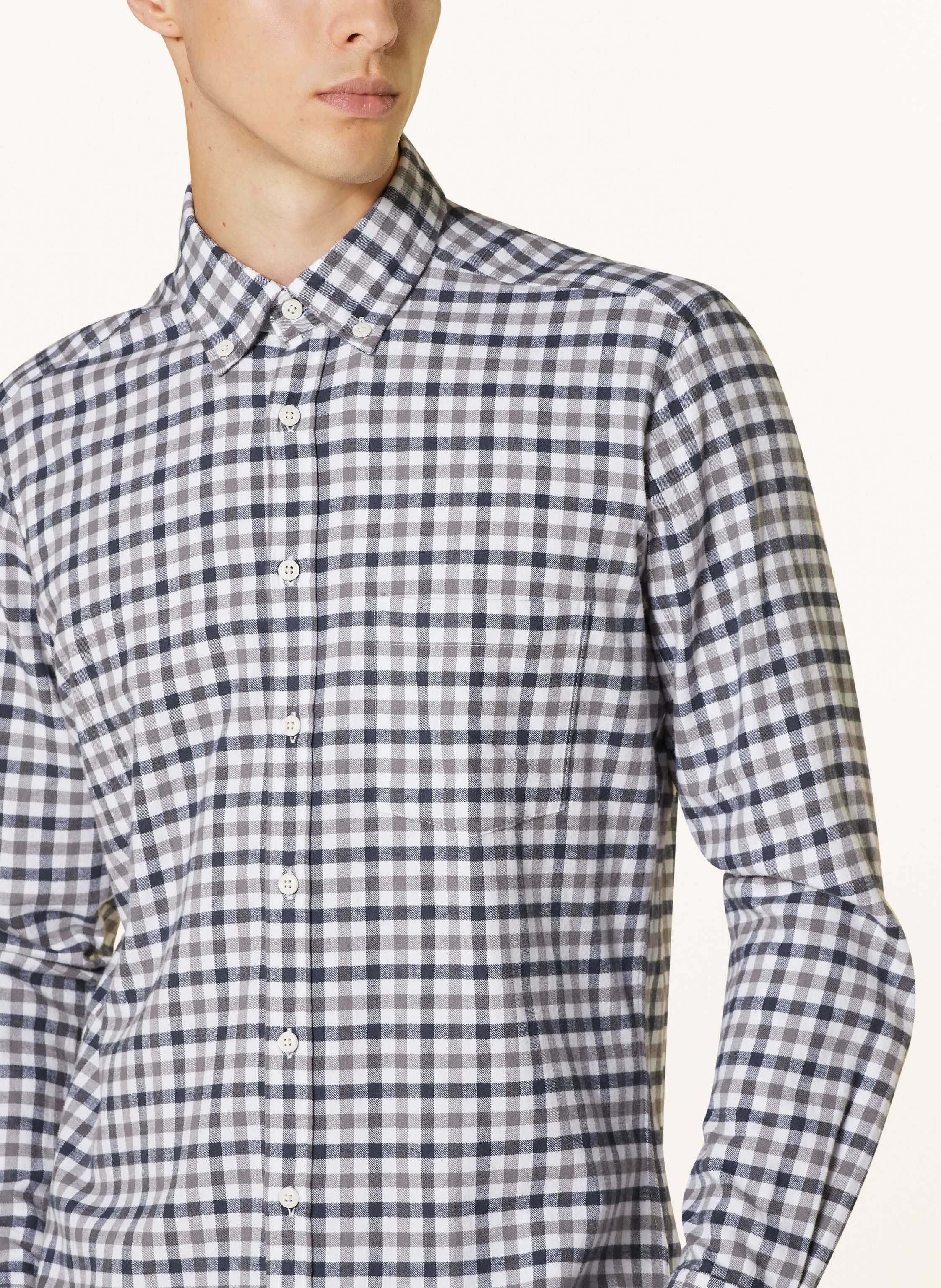 Thumbnail - Strokesman's Flanellhemd Regular Fit blau