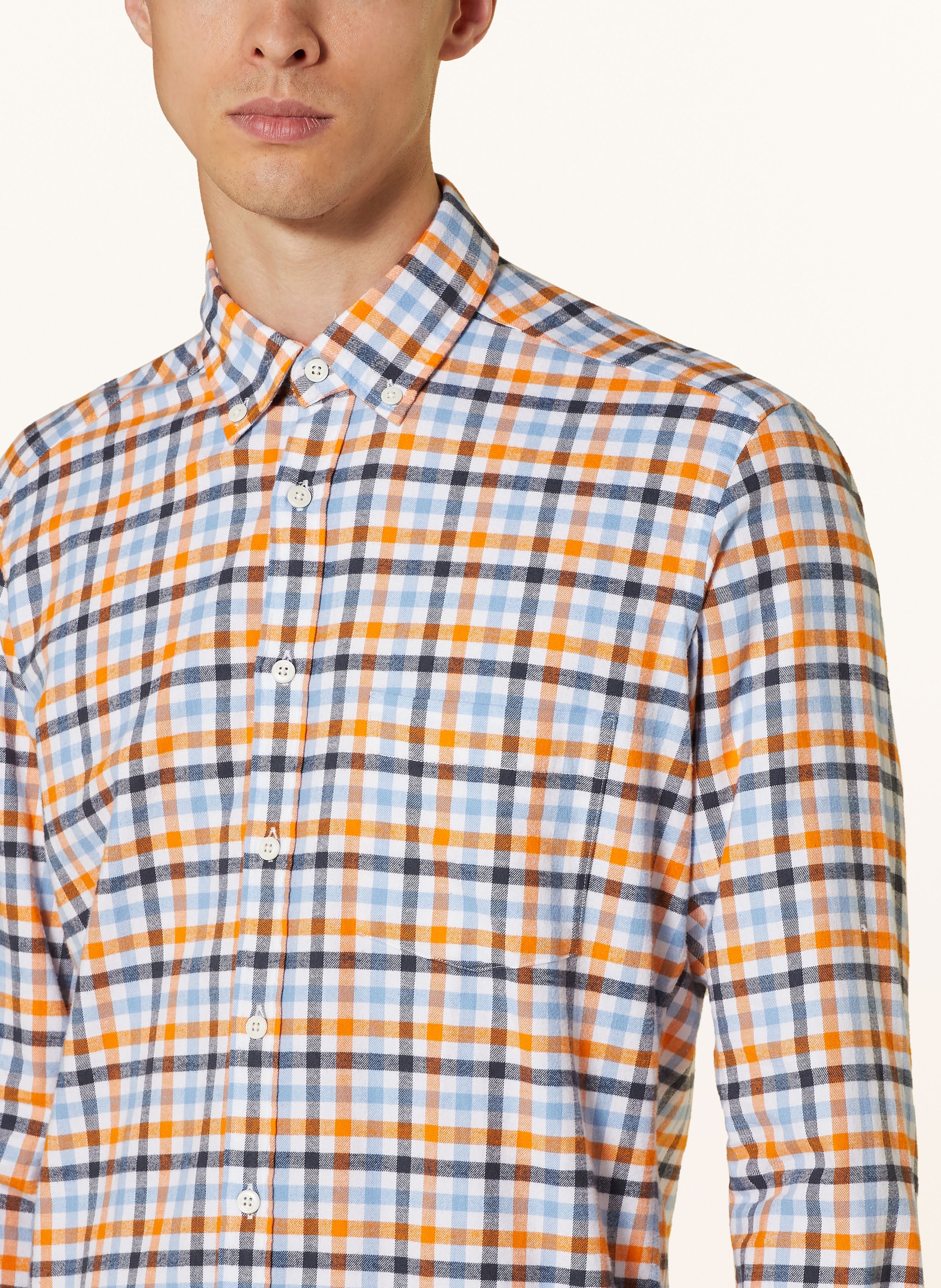 Thumbnail - Strokesman's Hemd Regular Fit orange
