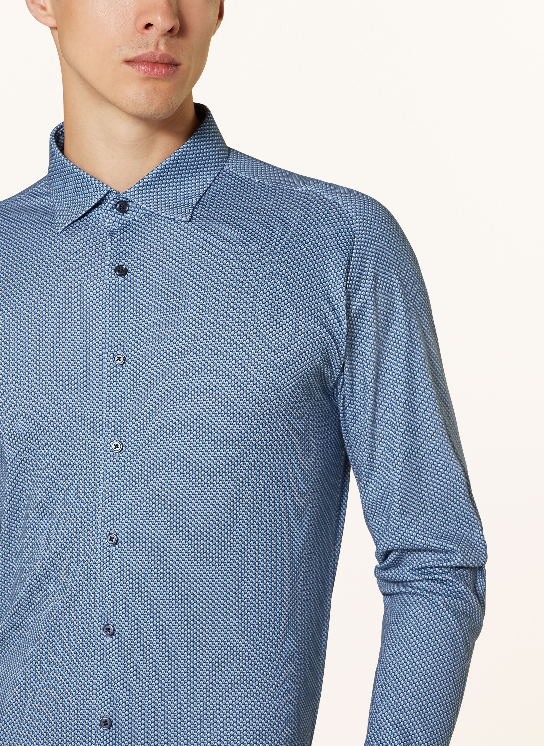 Thumbnail - Desoto Jerseyhemd Slim Fit blau