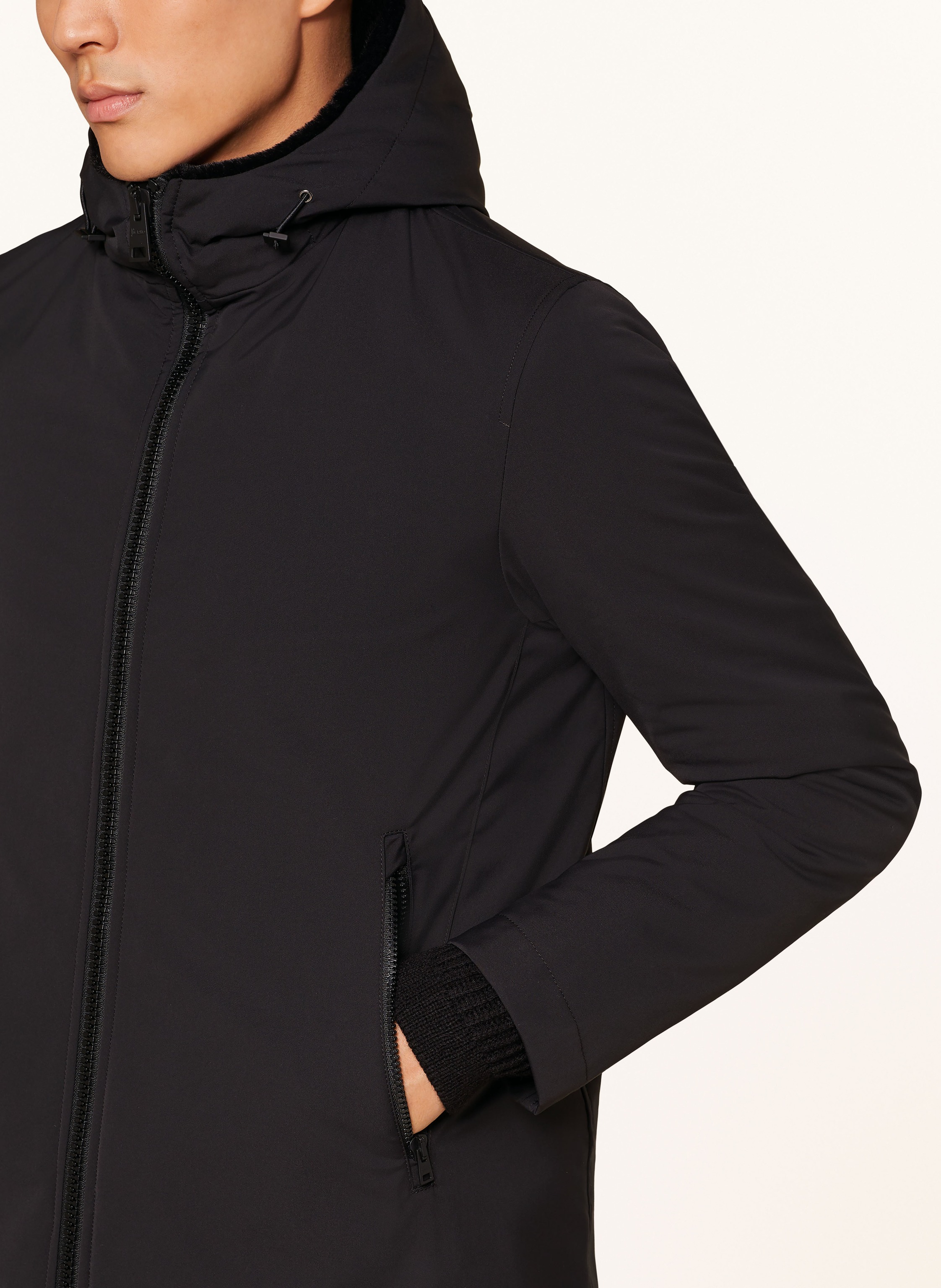 Thumbnail - Herno Parka Mit Kunstfell schwarz