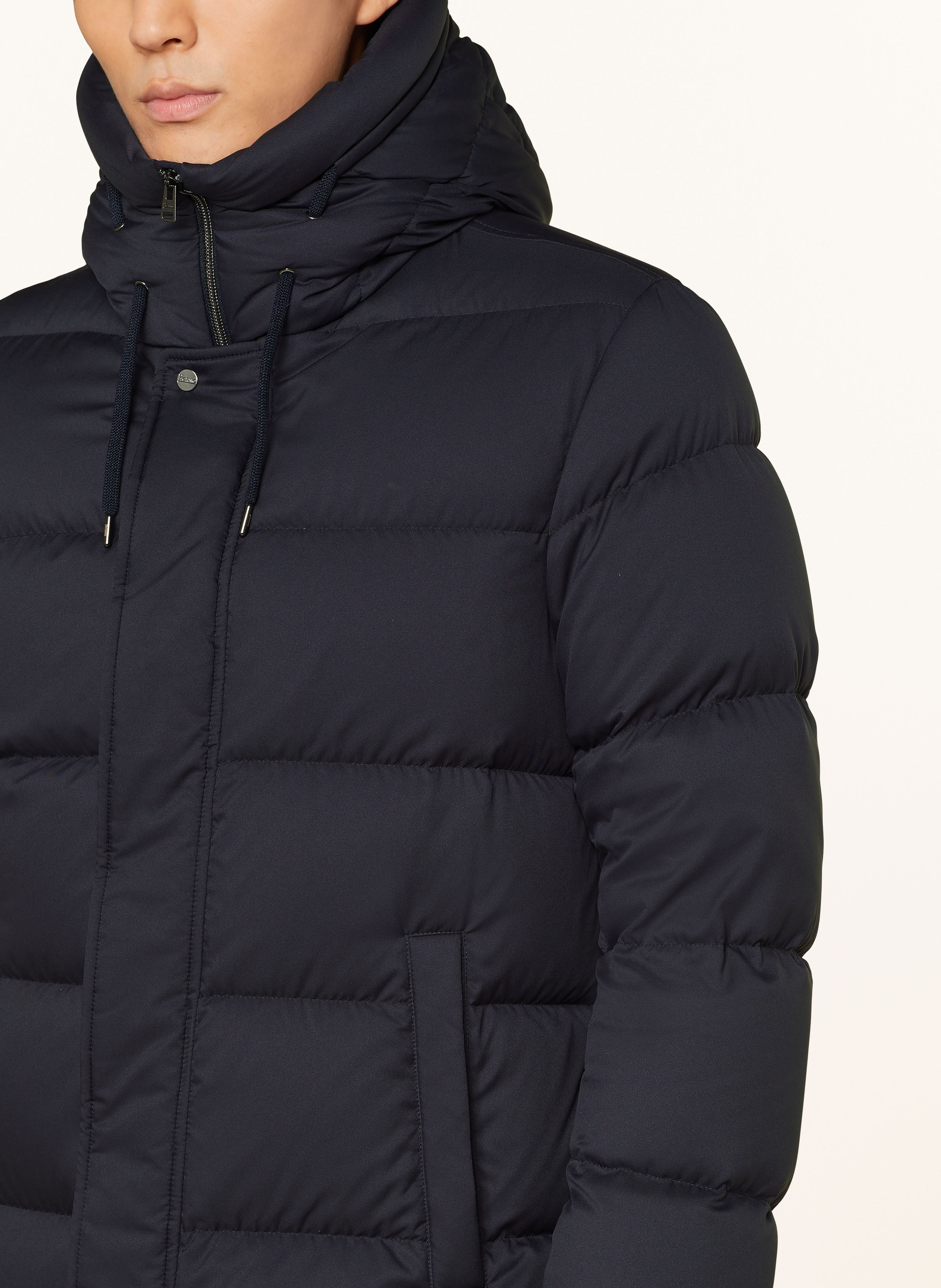 Thumbnail - Herno Daunenjacke Mit Abnehmbarem Kunstfell blau