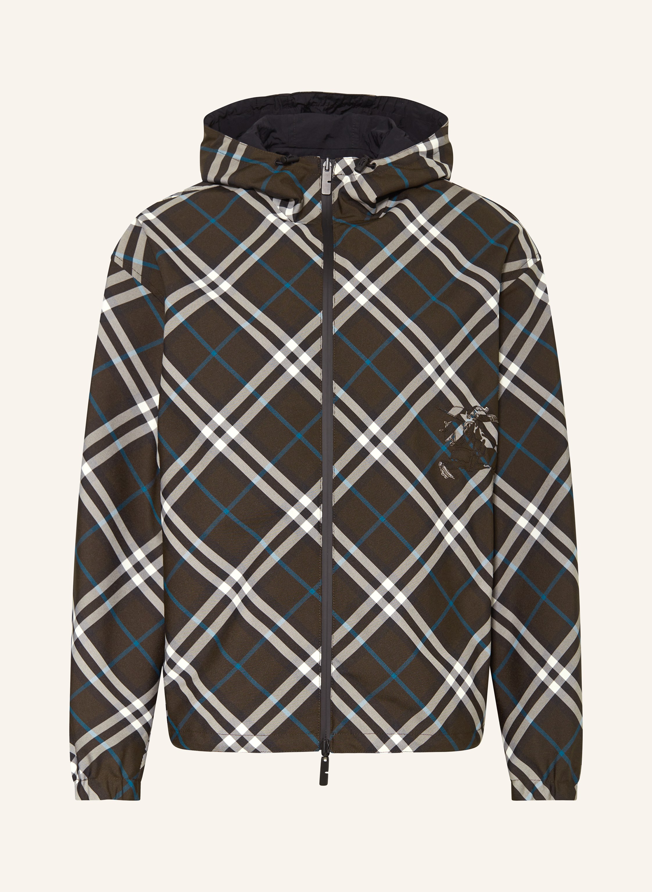 BURBERRY Jacket in black white teal