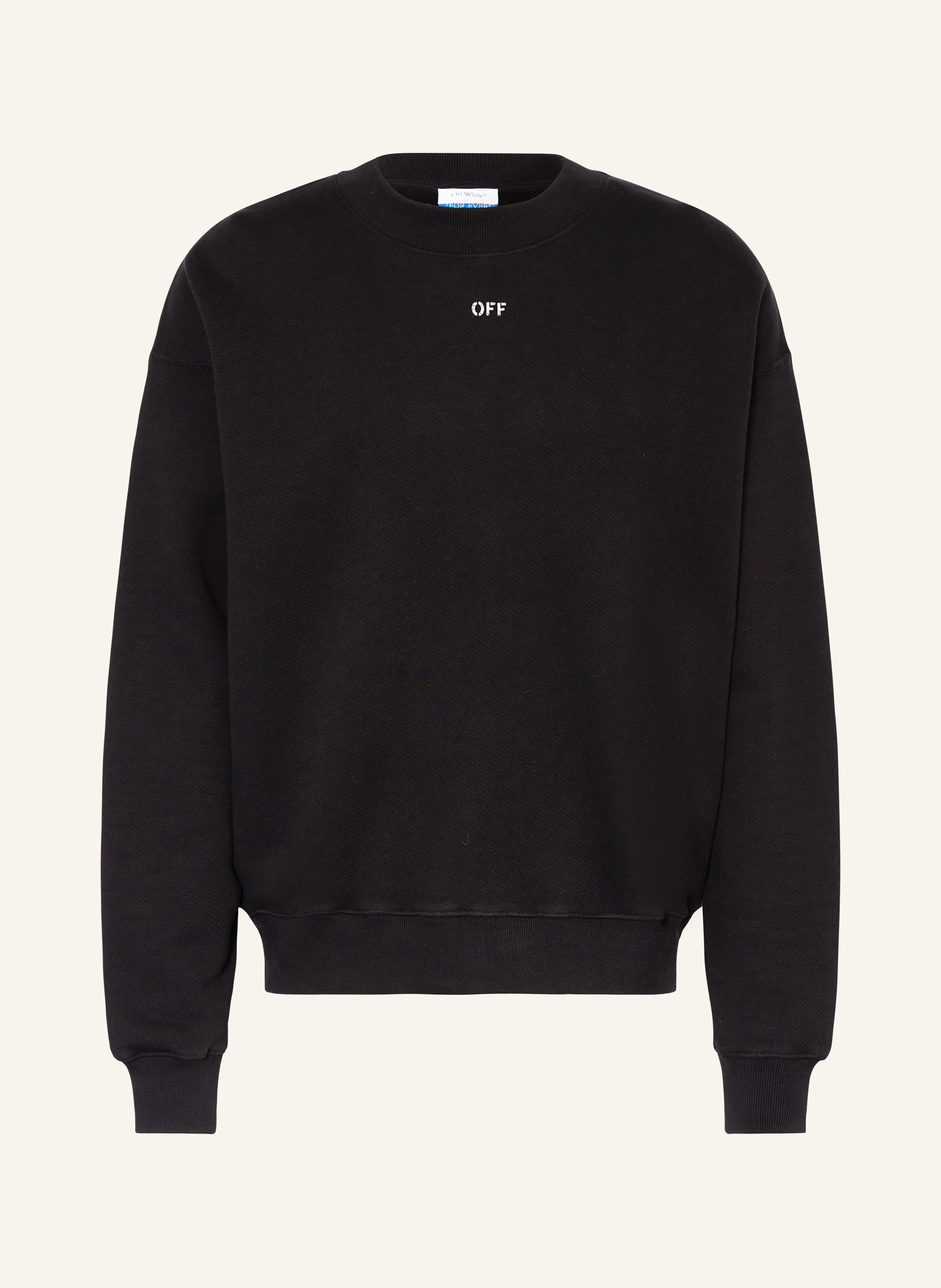 国内発送☆Off-White☆WINDY ARROW SKATE CREWNECK/BLACK/WHITE Felpe Off-White Spray Arrow Skate Crewneck Black/ White