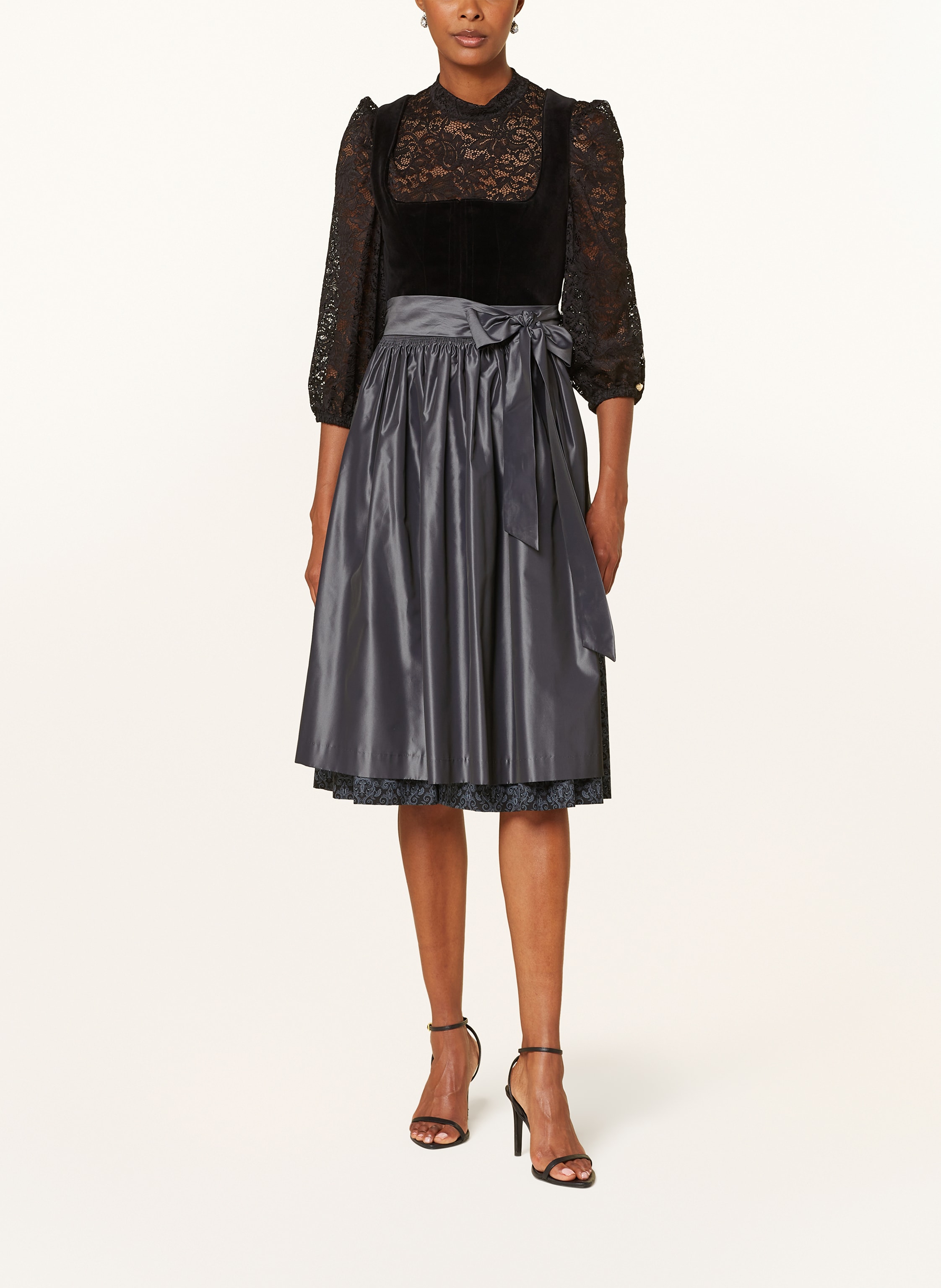 Thumbnail - Alpenherz Dirndlbluse Zoe Aus Spitze schwarz