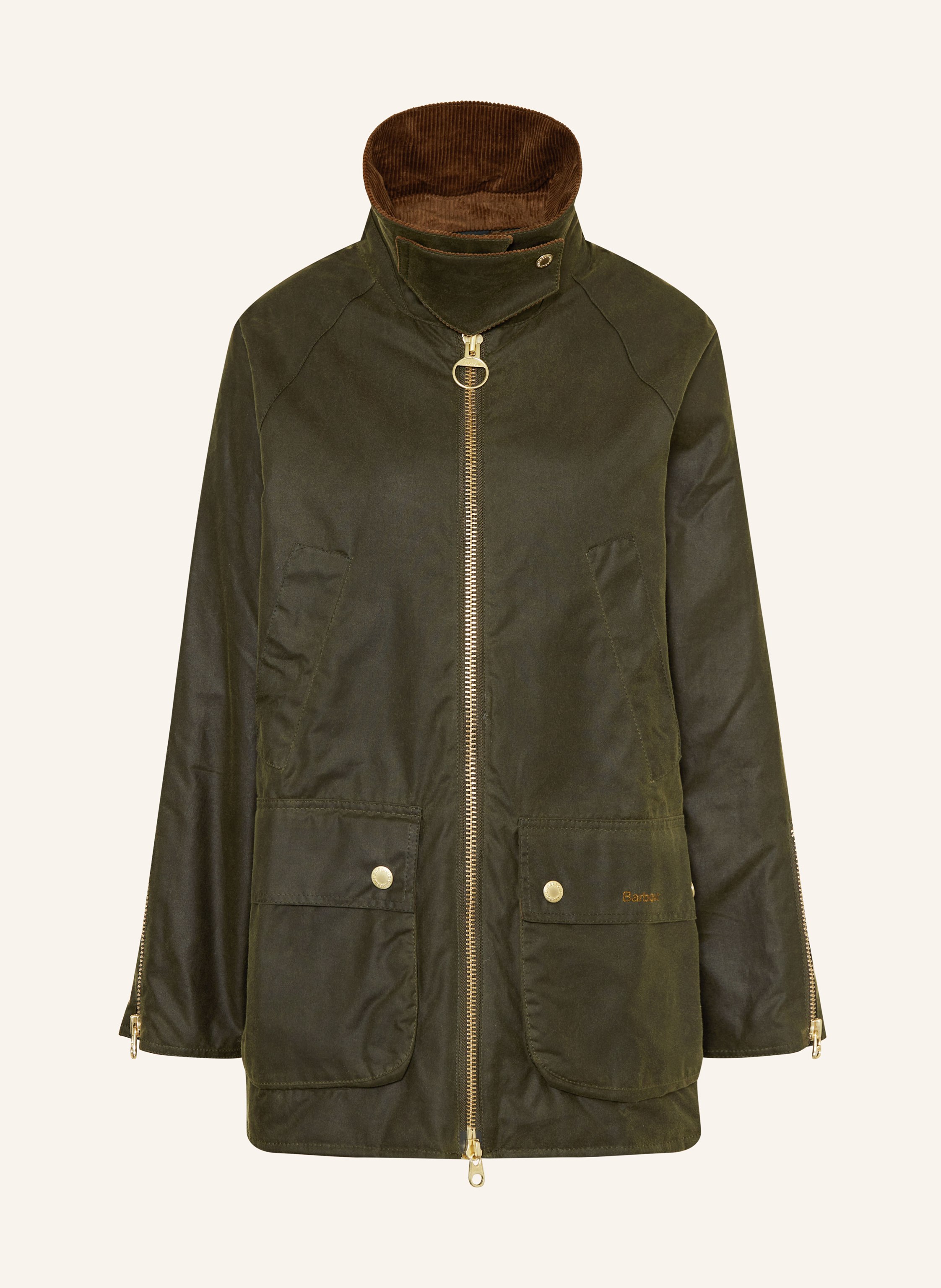 Barbour Field jacket ESTHER WAX in olive cognac
