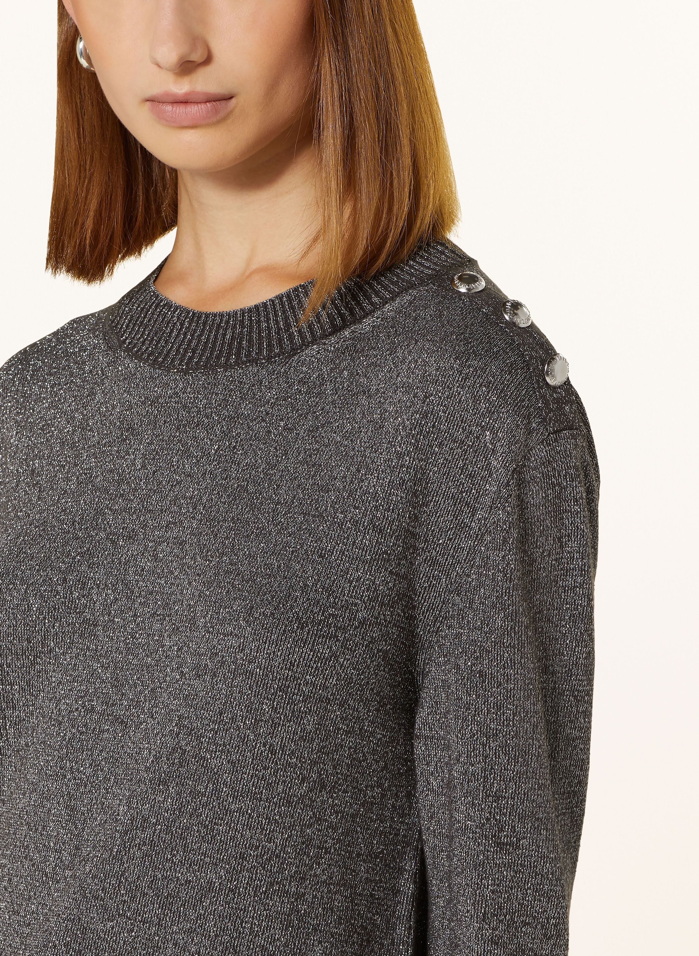Thumbnail - Barbour International Pullover Jade Mit Glitzergarn silber