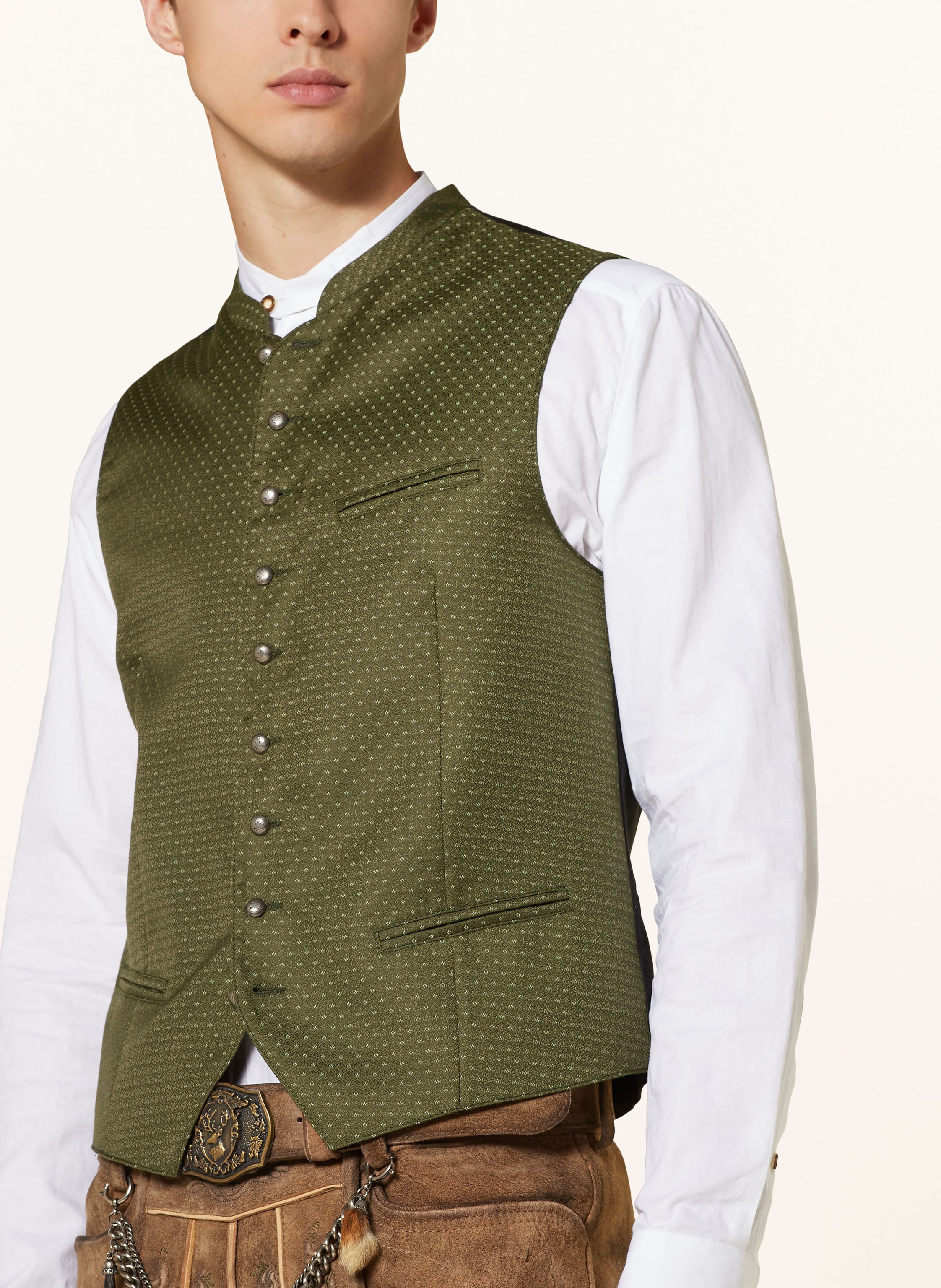 Thumbnail - Hammerschmid Trachtenweste Frank Slim Fit gruen